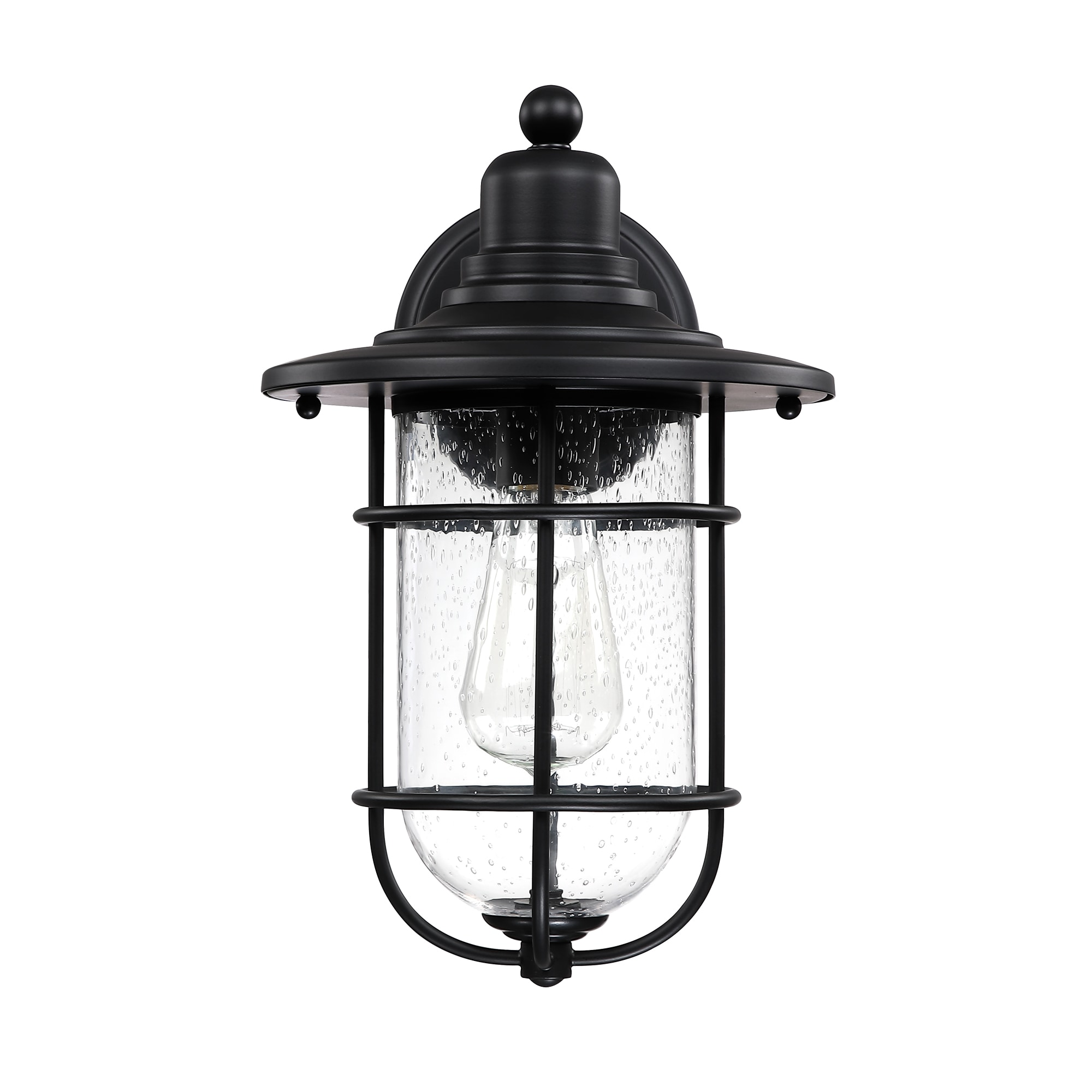 Hukoro 16.5-in Matte Black Modern/Contemporary Outdoor Light Post Lantern