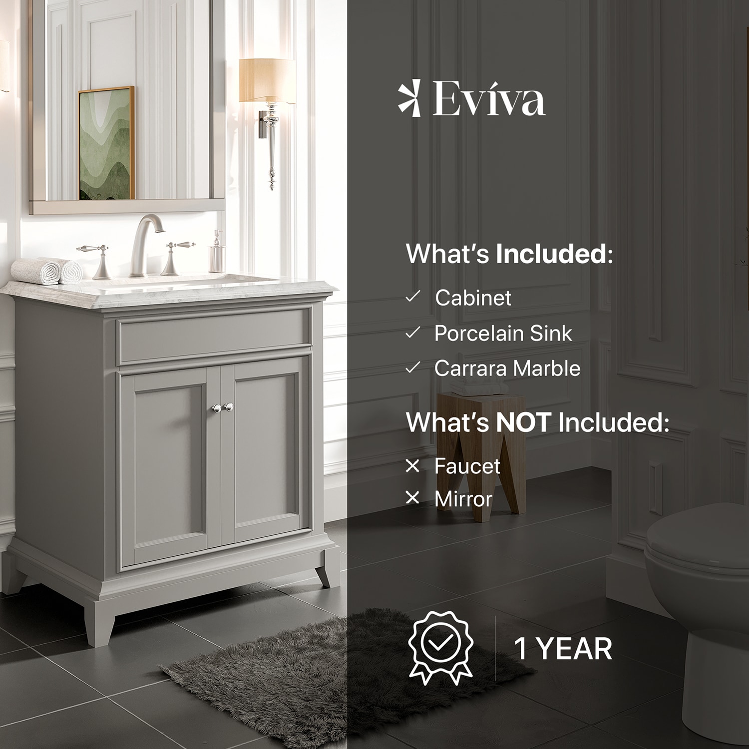 Eviva EVVN707-30GR Bath-Vanity-Combo - View #7