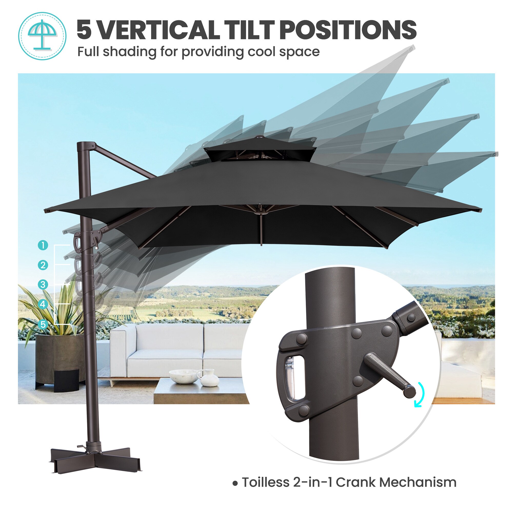 Crestlive Products CL-PU046BLK Umbrellas-2 - View #4