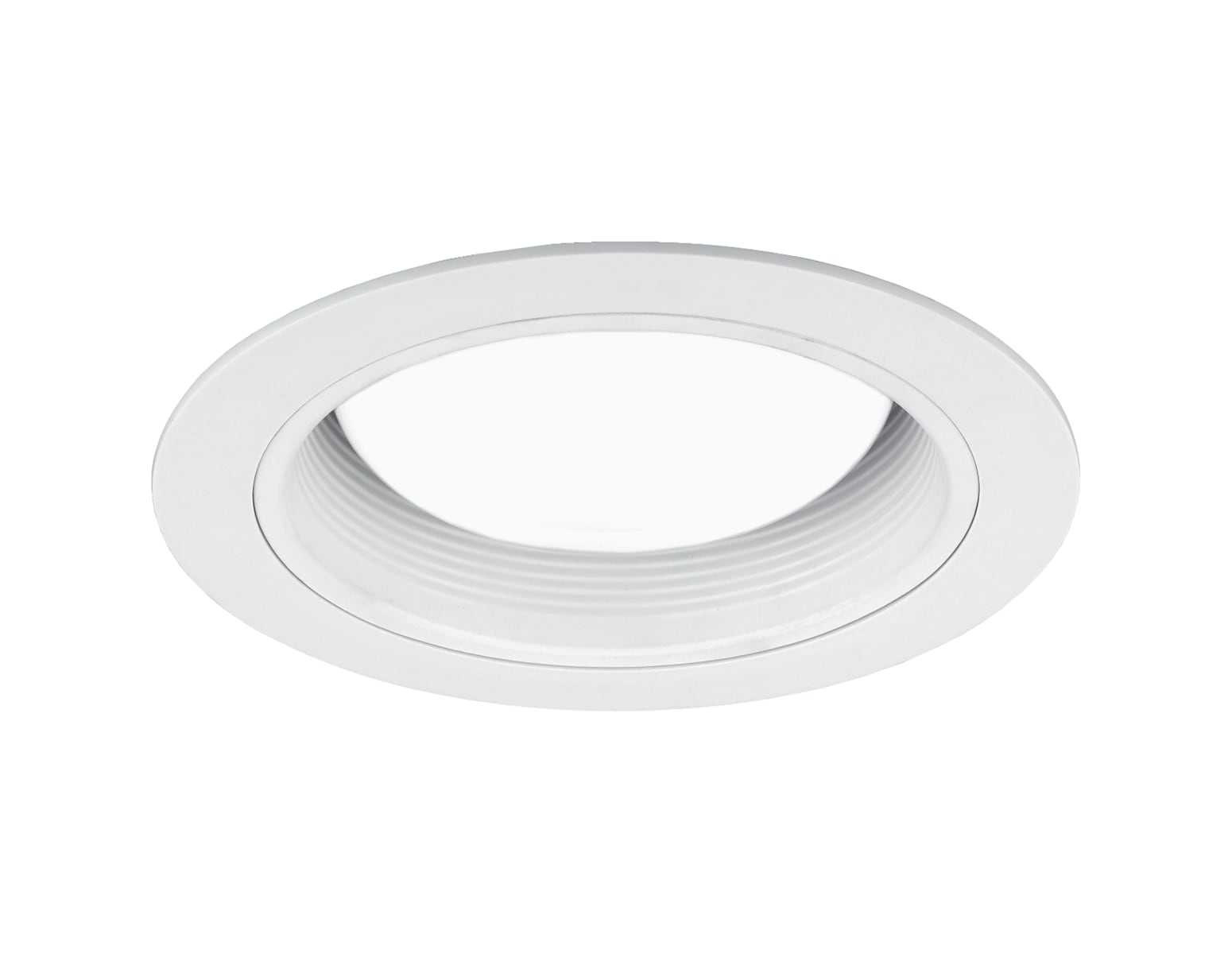White 6-Inch Airtight Aluminum Recessed Cone Baffle Trim
