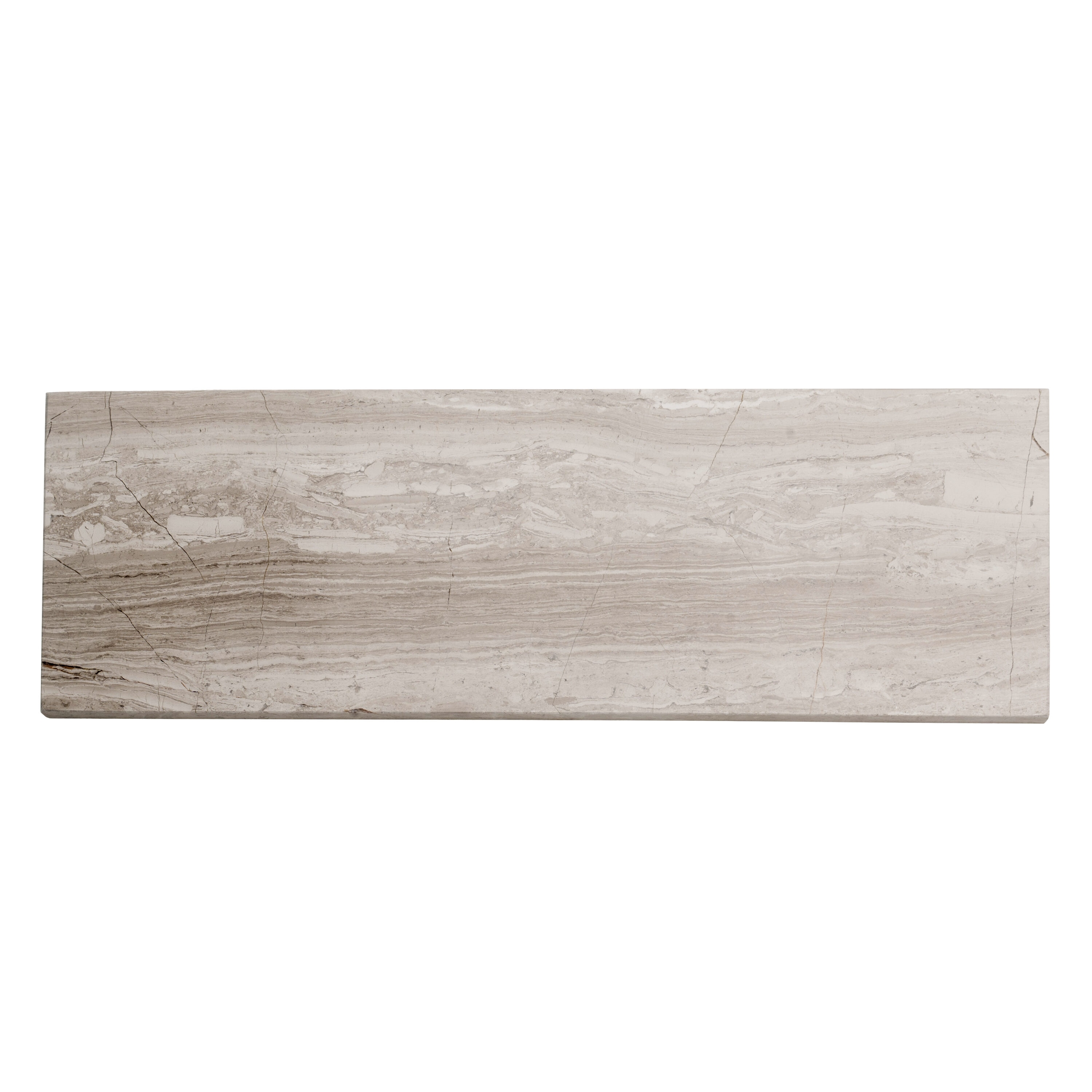 Apollo Tile APLFGR88412PASAMPLE (Sample) Floor and Wall Tile Wooden Gray 4-in x 4-in Polished Marble Subway Floor and Wall Tile