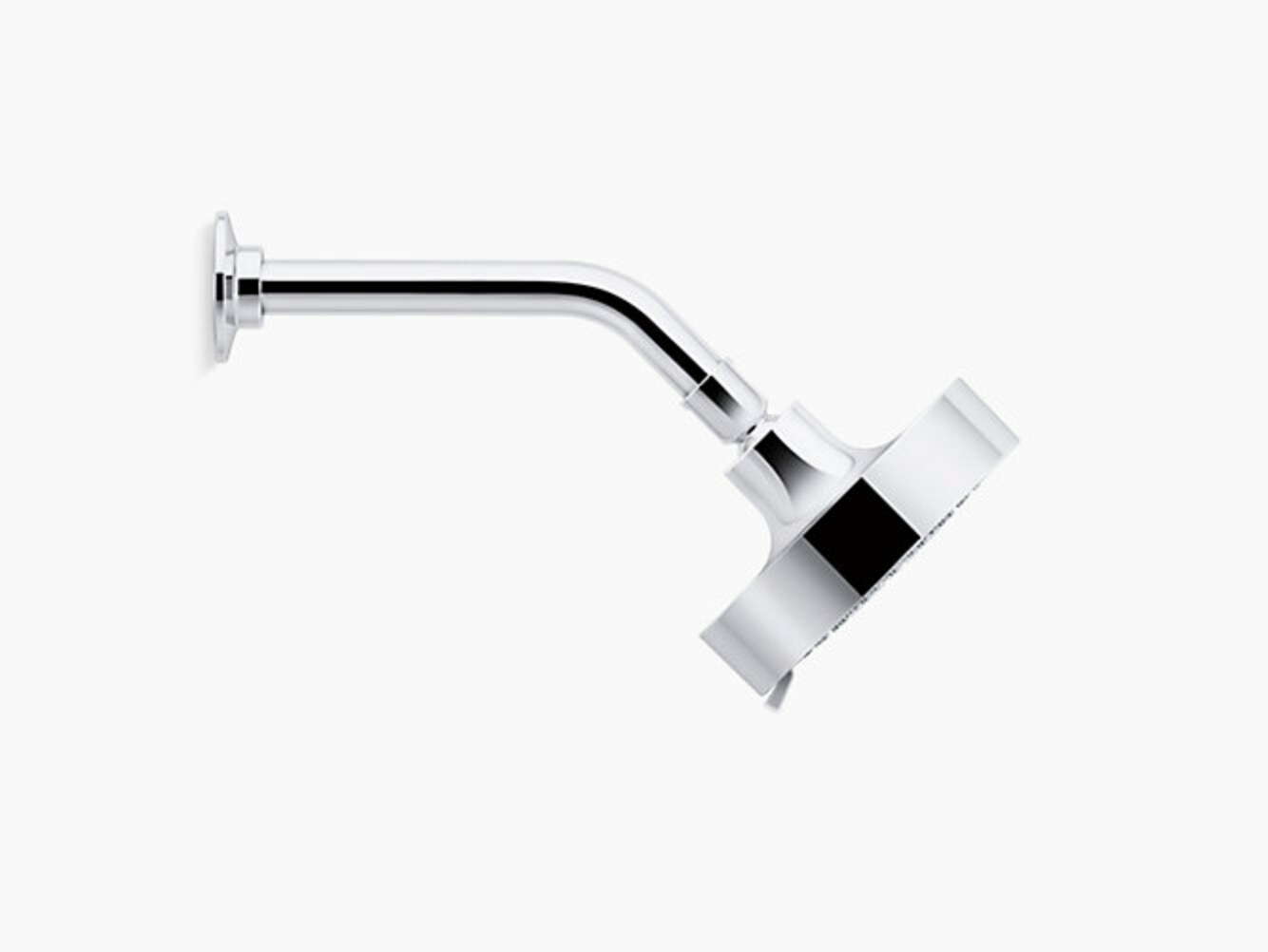 Purist Matte Black 5.5" Multifunctional Wall-Mounted Brass Showerhead