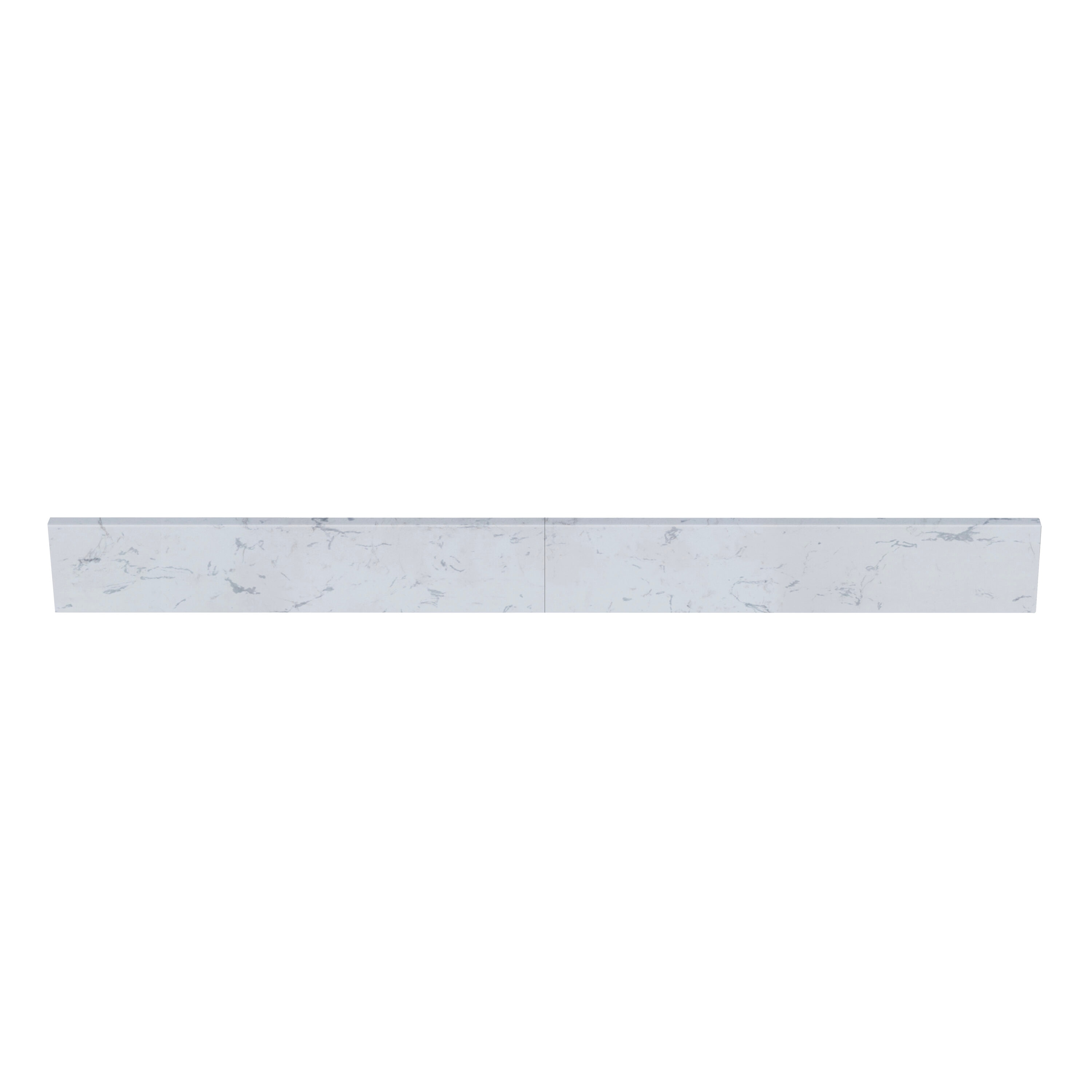 TJAmerican TJ49-40BS100 (2-Pieces of 24.5 in.) 4-in H x 49-in L White Carrara Engineered marble Bathroom Backsplash