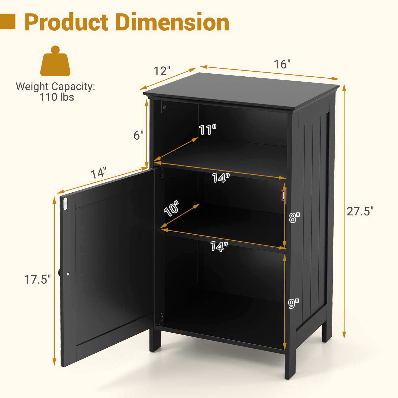 Costway CSHY006422 Linen-Cabinets - View #9