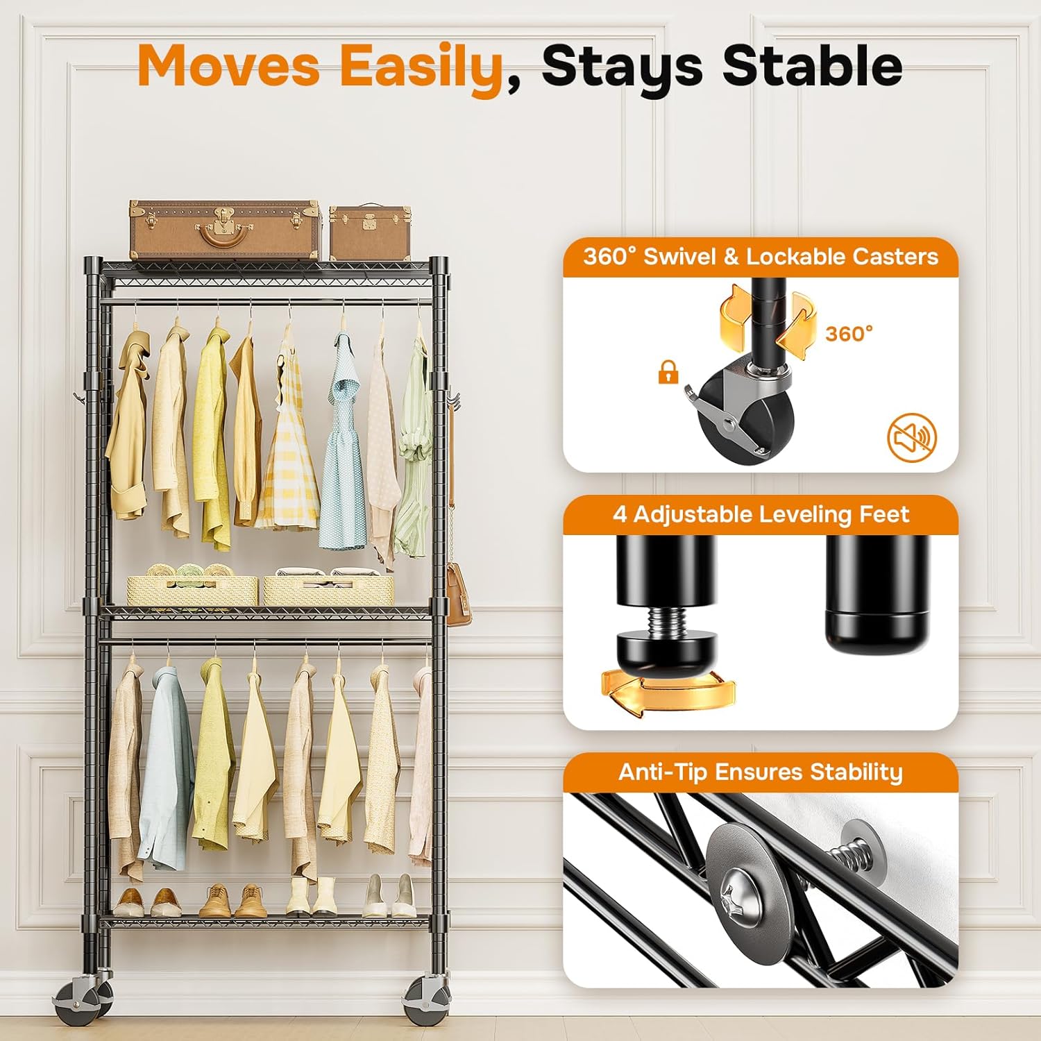 Kahomvis GATA-QPS4-820 Garment-Racks - View #4