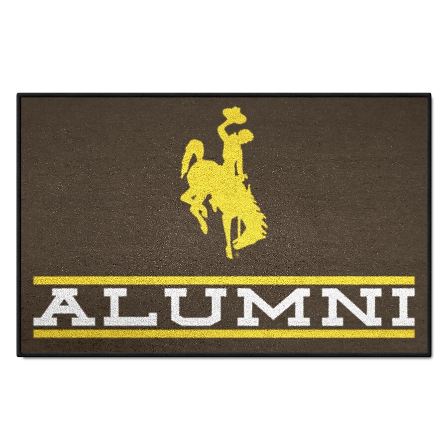 FANMATS Wyoming Cowboys 1-1/2-ft x 2-1/2-ft Brown Rectangular Indoor Door Mat FANMATS Wyoming Cowboys 1-1/2-ft x 2-1/2-ft Brown Rectangular Indoor Door Mat