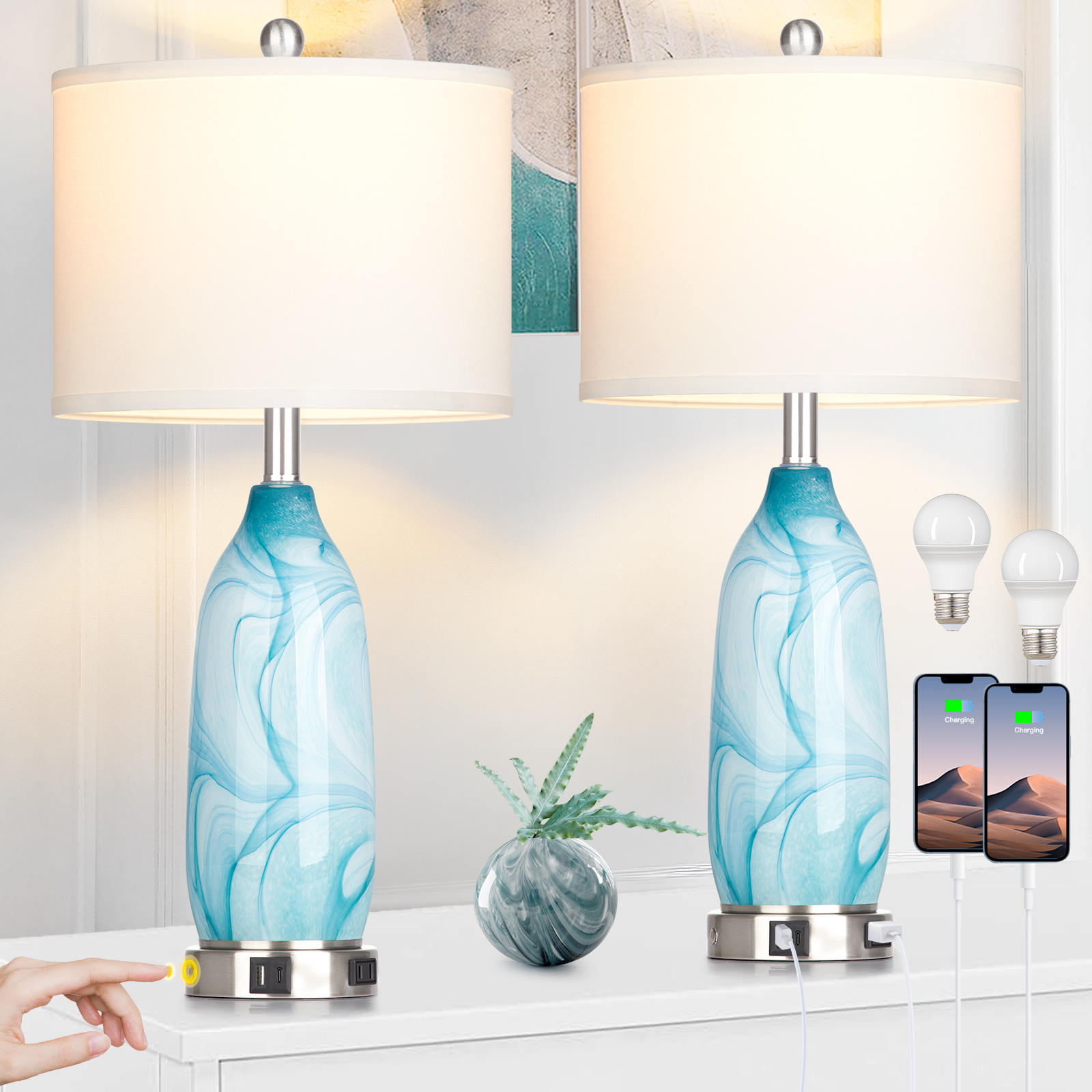 UrFurnishings TD-336 Table-Lamps - View #3