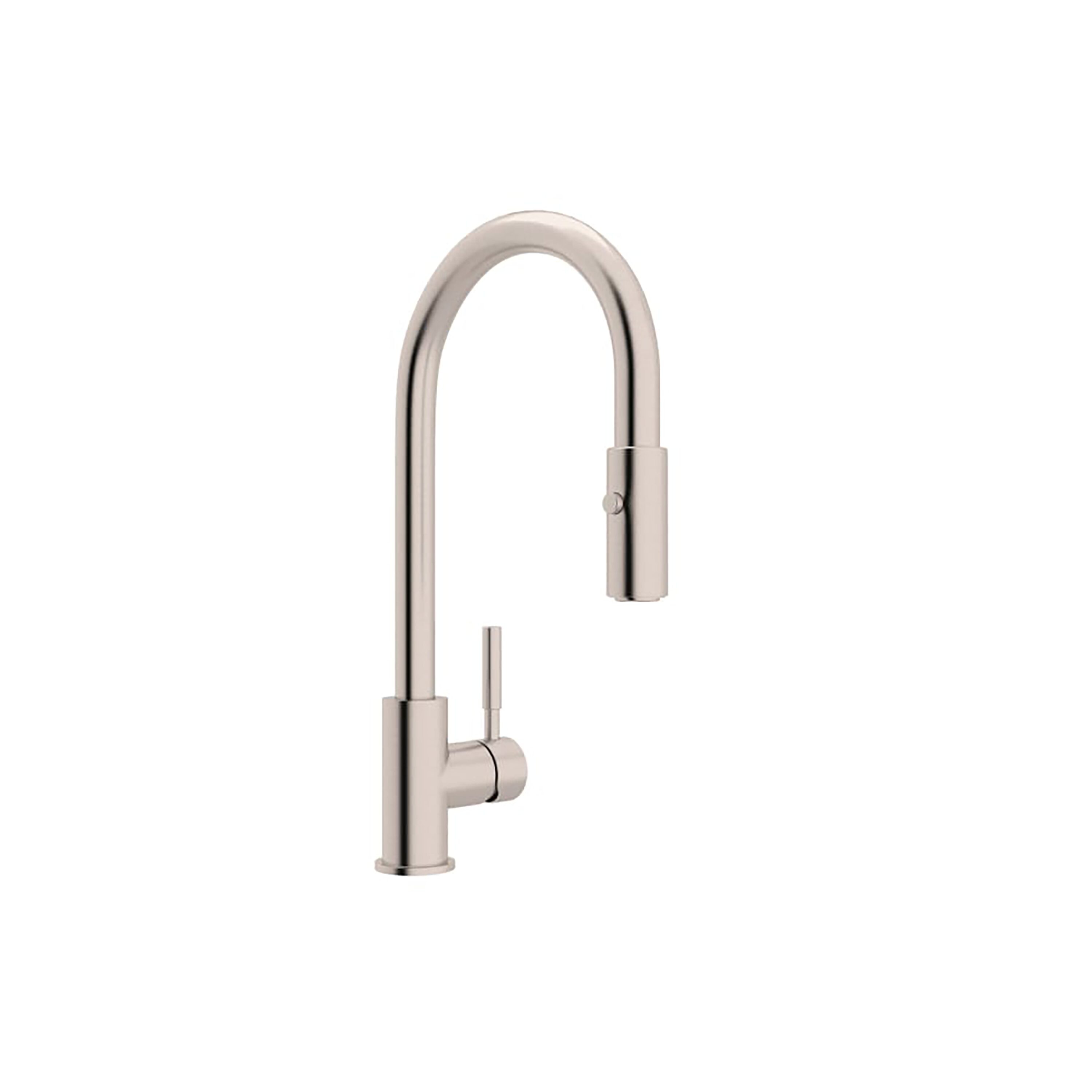 Rohl R7520SB Brushed Stainless Steel Single Handle Deck-mount Kitchen Faucet with Sprayer