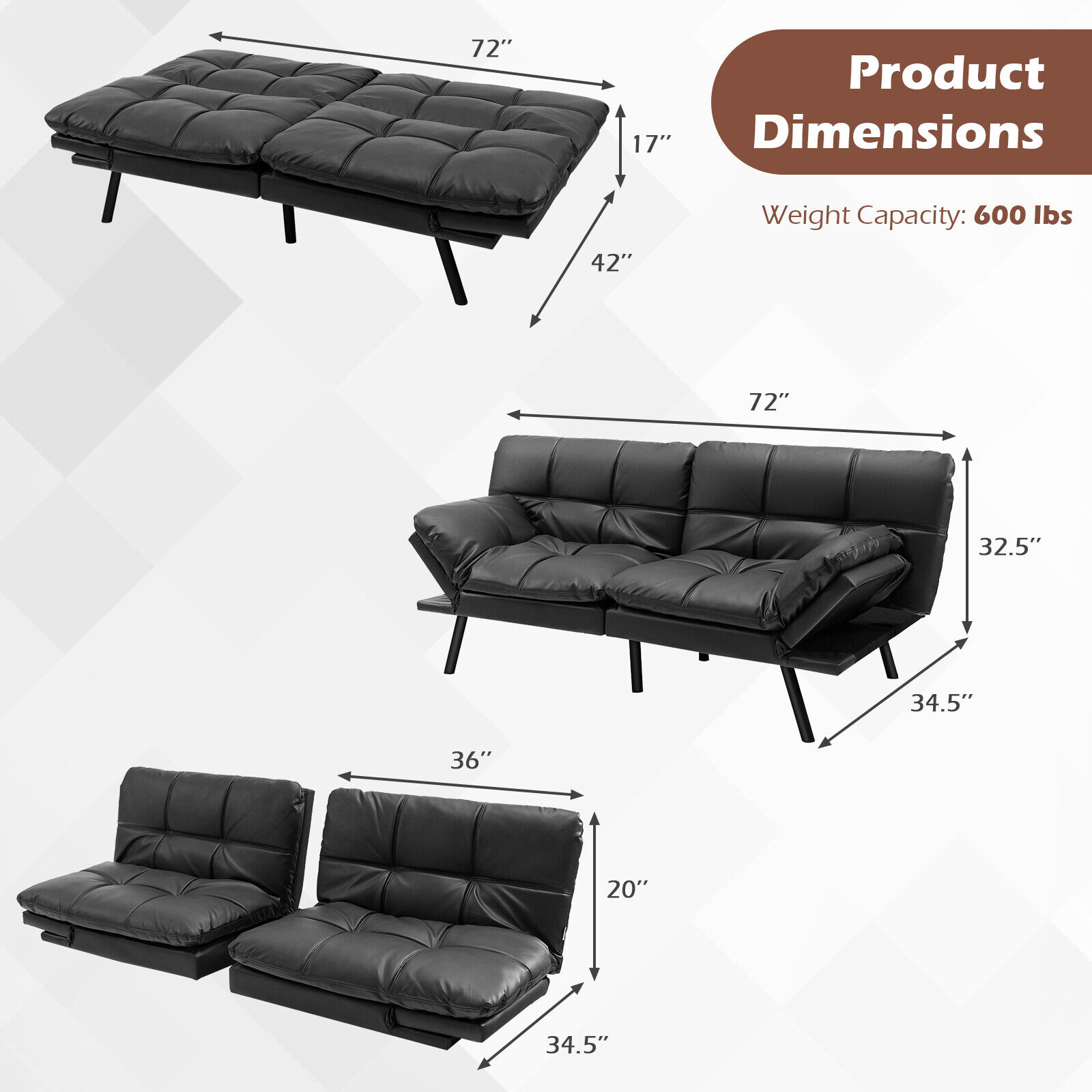 LIVIZA INS-10326DK Sofas-Loveseats - View #6