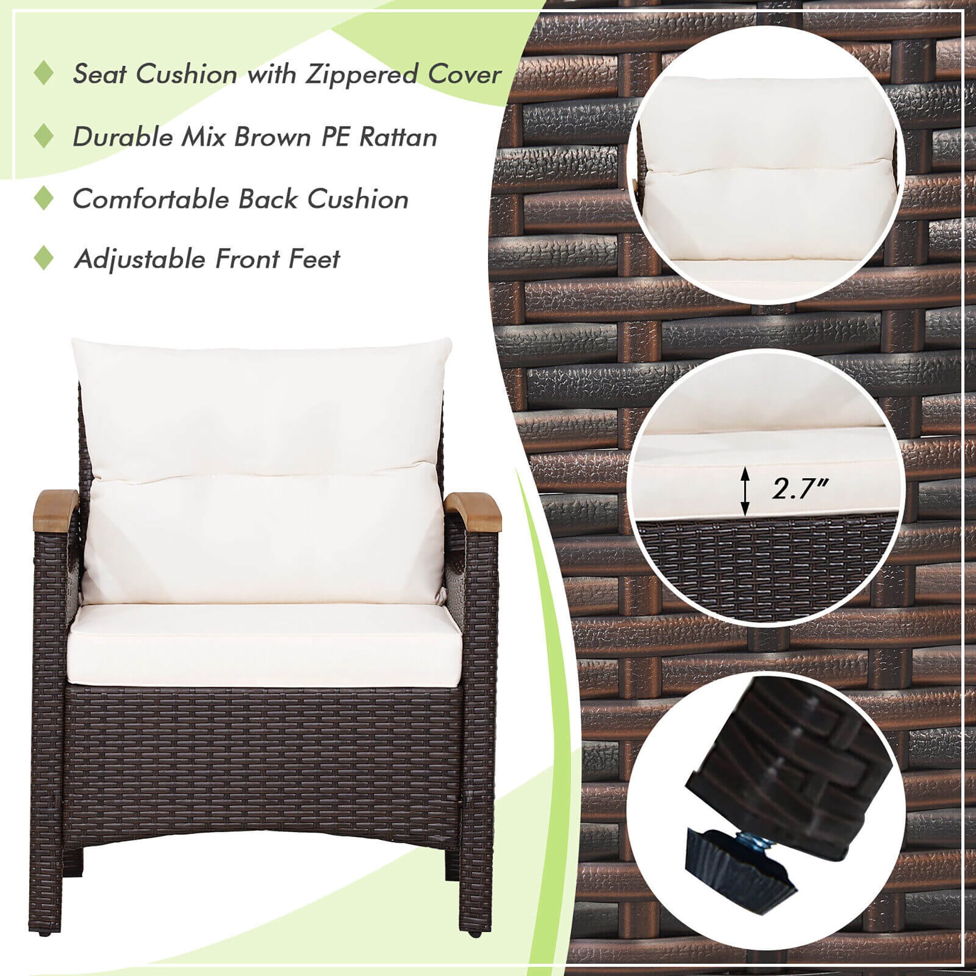 CASAINC WF-SM-KF-3700GY Patio-Conversation-Sets - View #6