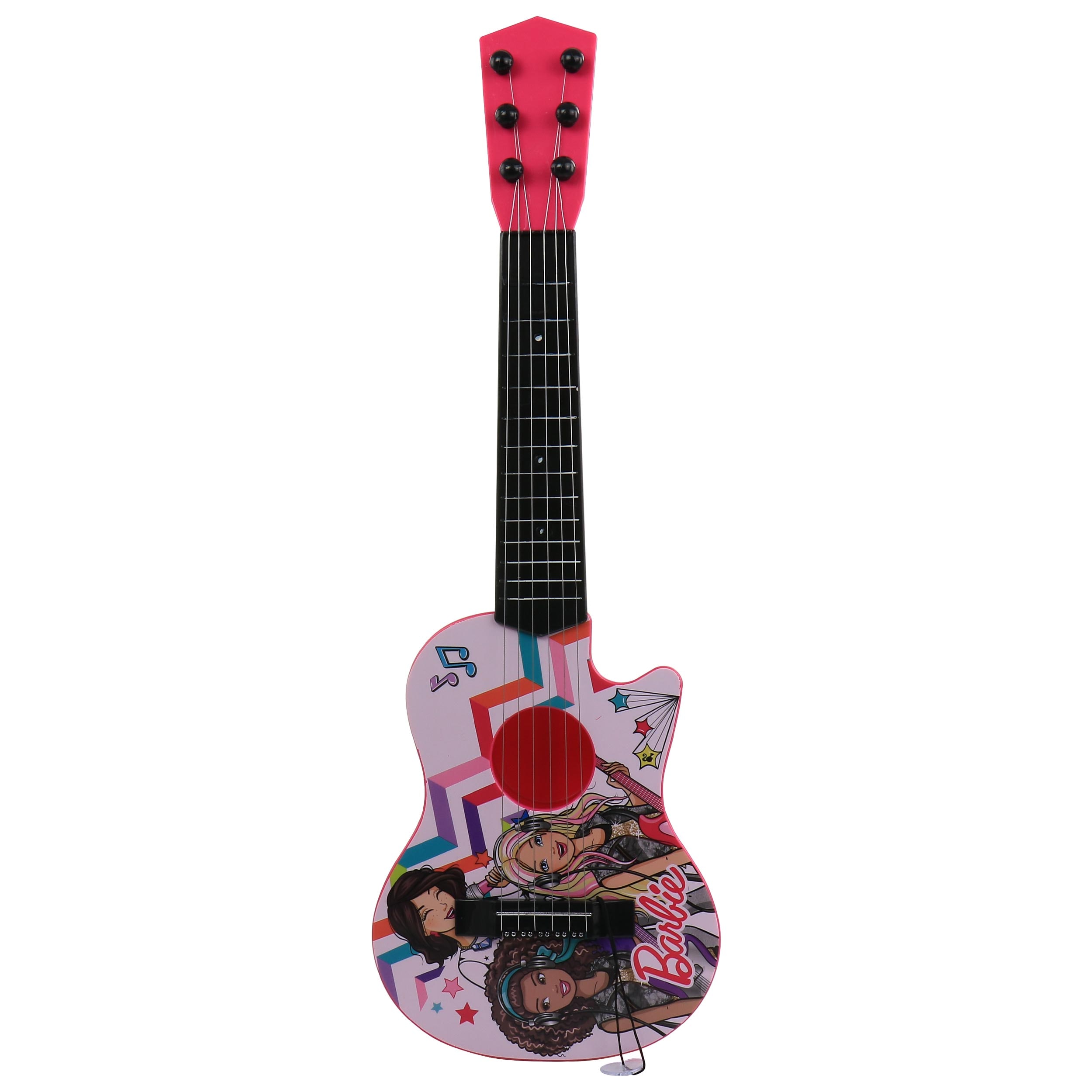 Barbie Kids Play Toy Home Guitar with Easy-to-Play Nylon Strings and ...