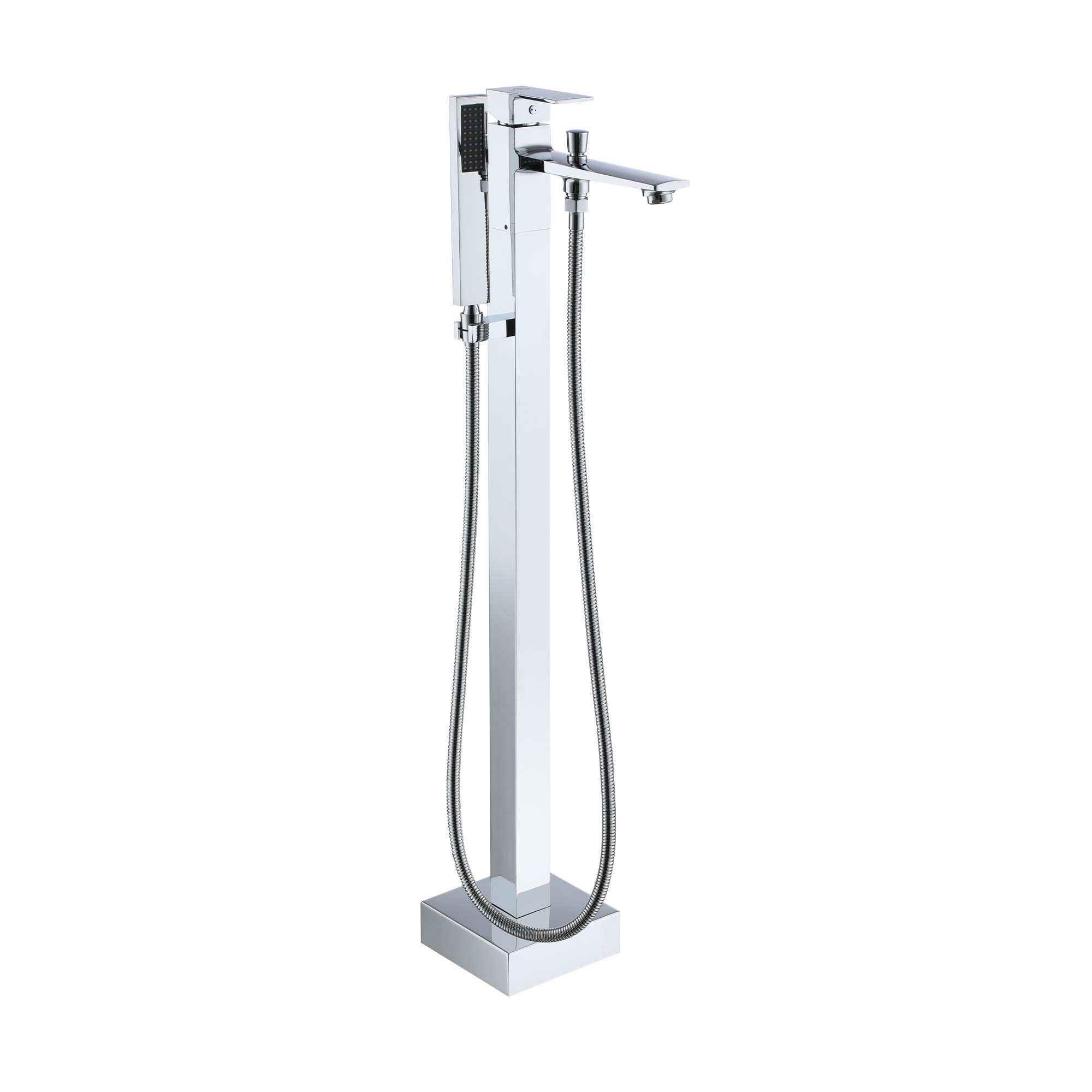 CASAINC TC08-CP Chrome 1-handle Freestanding Waterfall Bathtub Faucet with Hand Shower ( Valve Included )