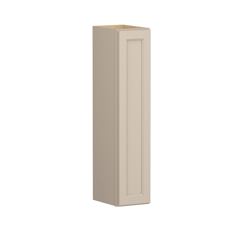 Shenandoah Glasson 9-in W x 42-in H x 12-in D Oat Painted Wall Fully Assembled Cabinet Recessed Panel Transitional