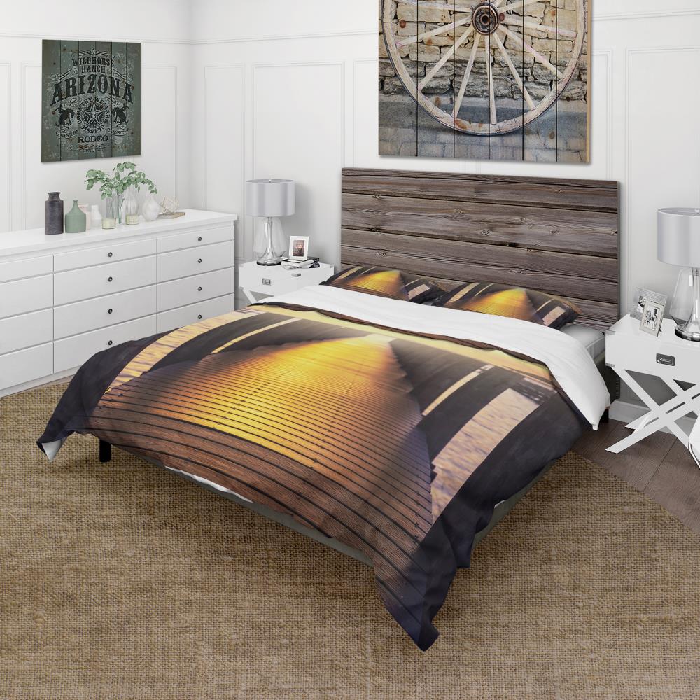 Designart BED12788-T 3 -Piece Yellow Twin Duvet cover Set