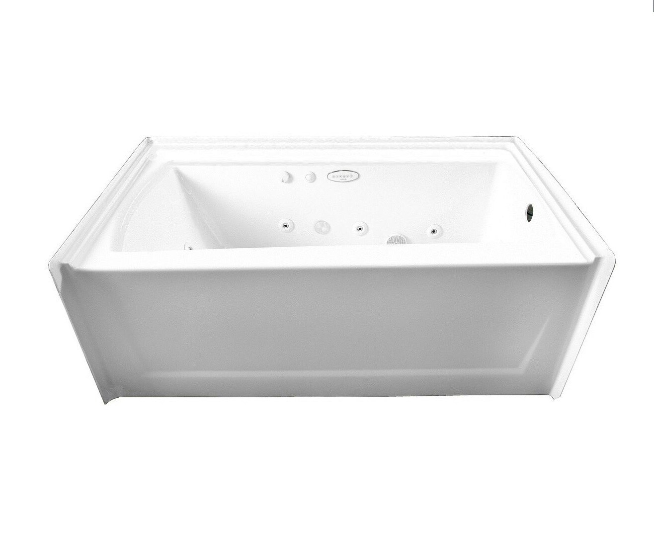 Laurel Mountain Parker 20 30-in x 60-in White Acrylic Alcove Whirlpool ...