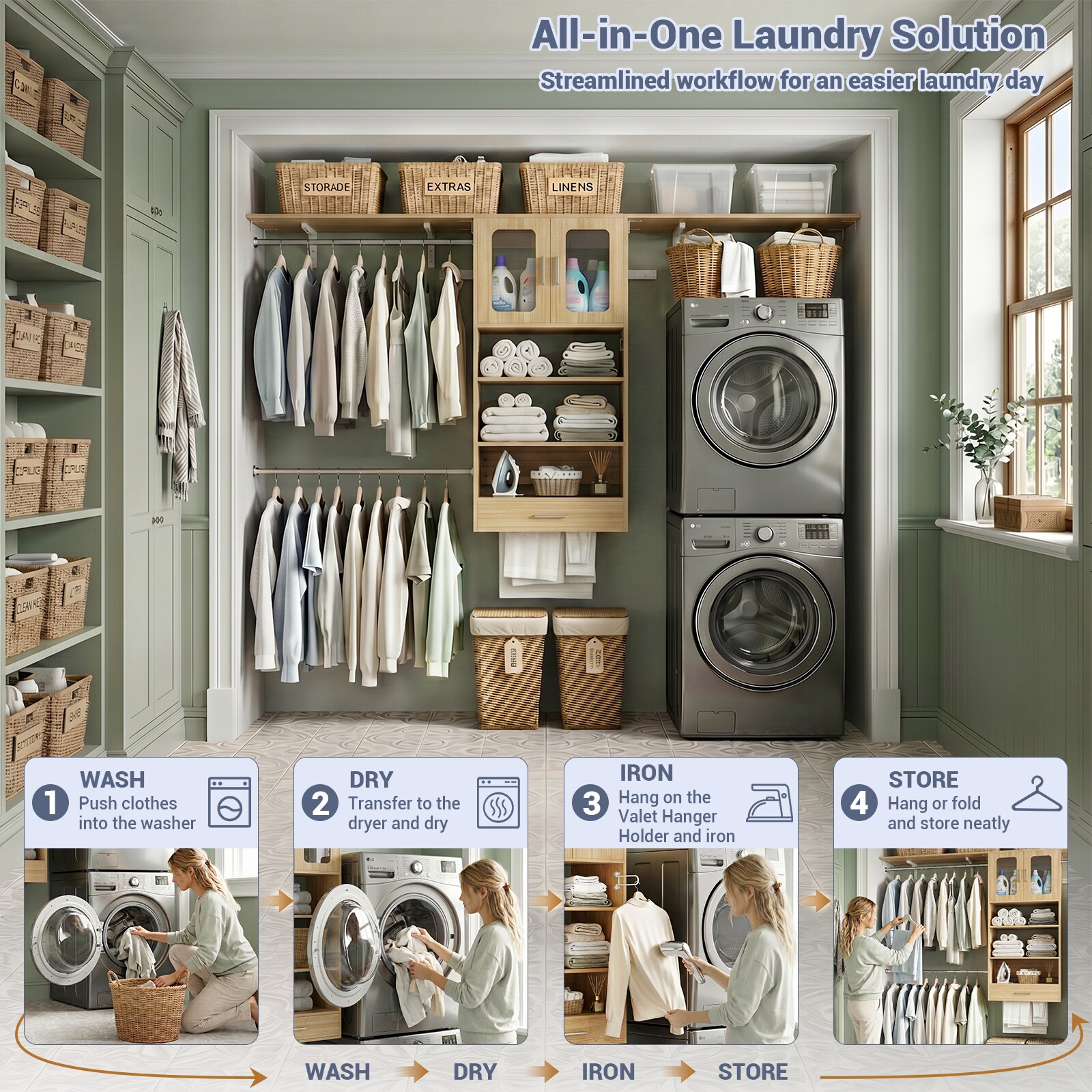 Aheaplus HLOD2S-N Wood-Closet-Kits - View #5
