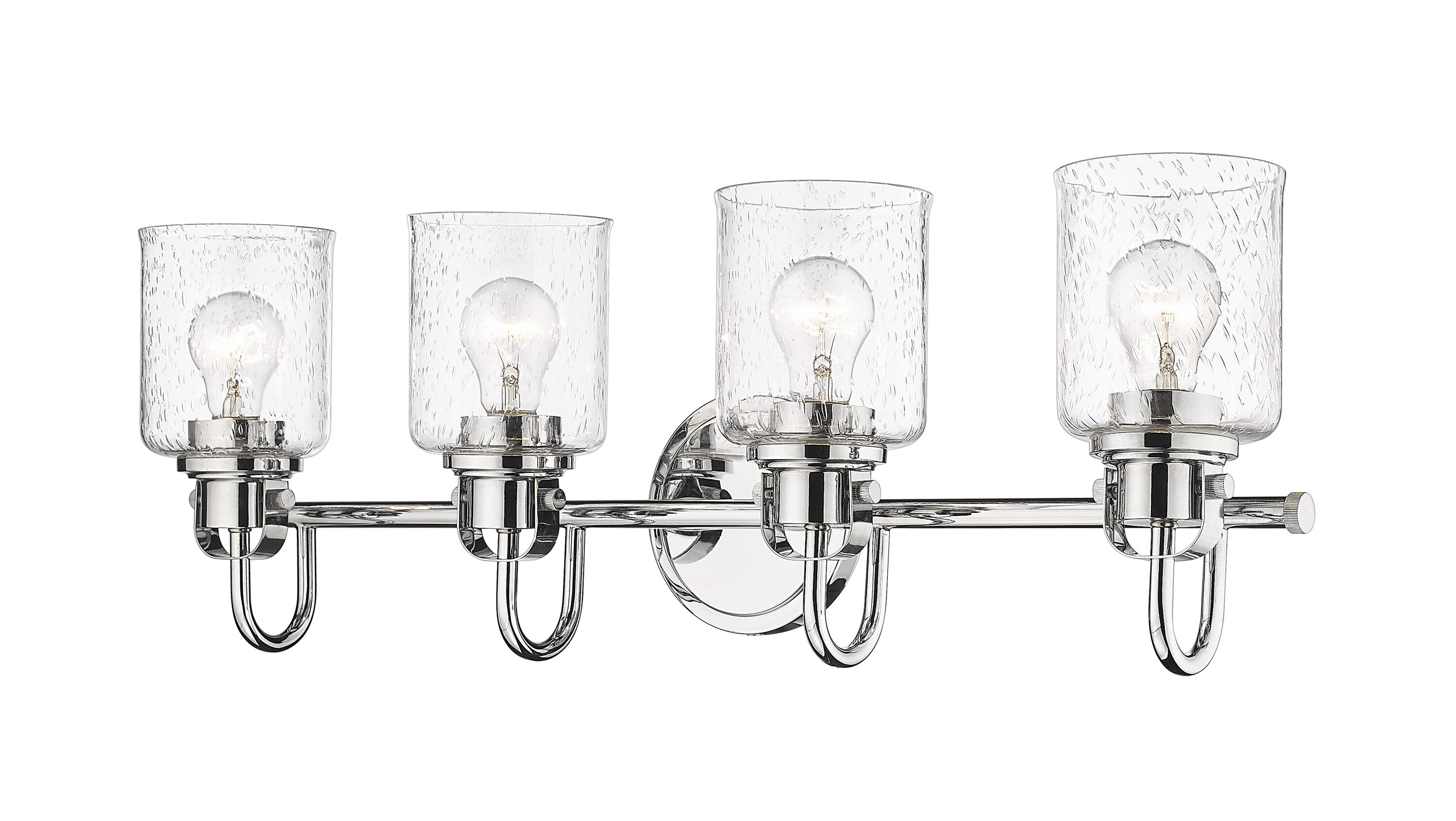 Z-Lite 340-4V-CH Kinsley 28-in 4-Light Chrome Transitional Vanity Light