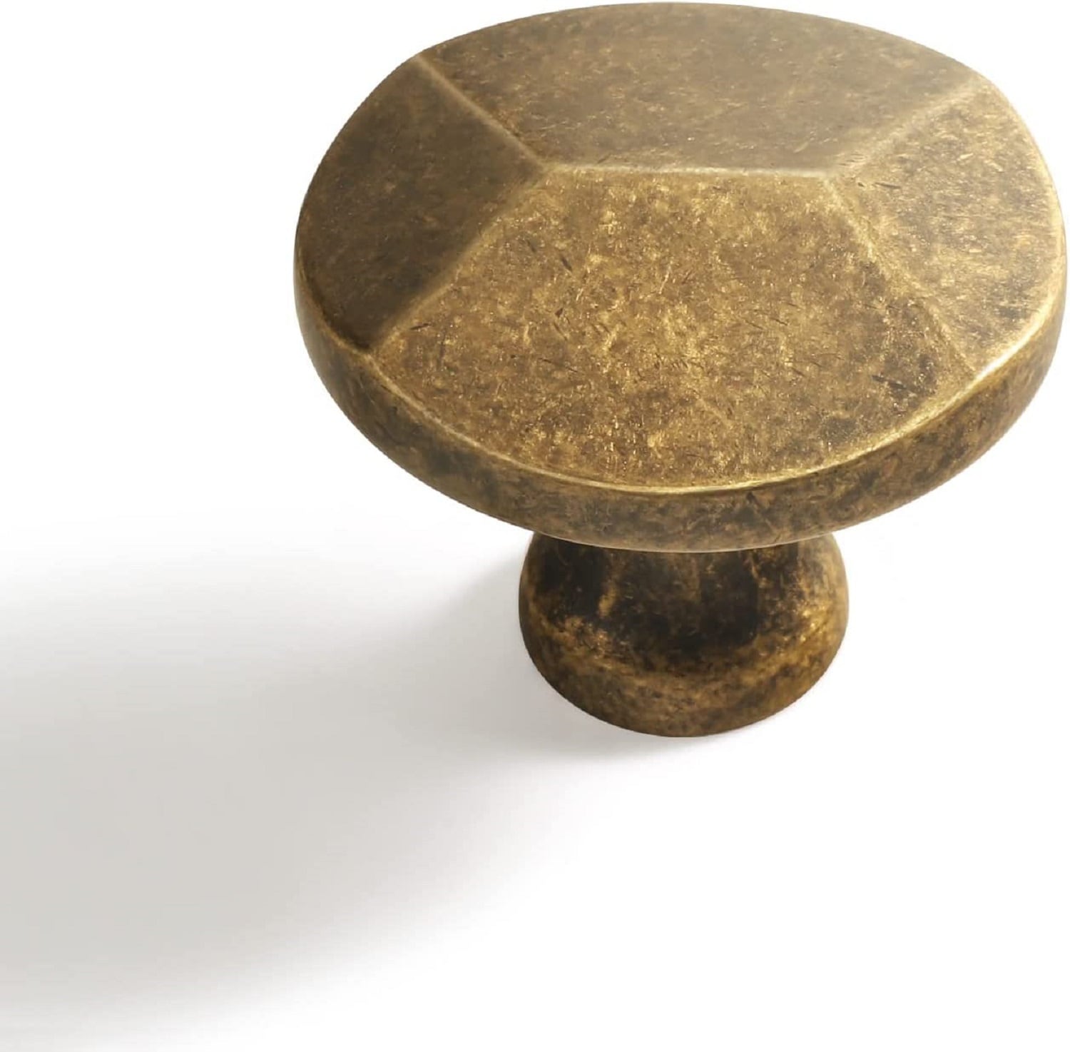 Miaokesen 1013GT-DK 1-2/5-in Antique Brass Round Classic Cabinet Knob 6 -Pack