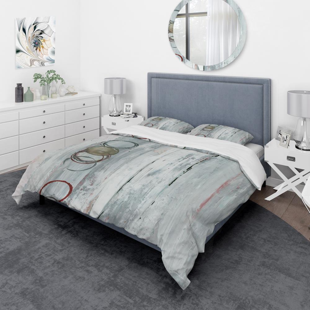 Designart BED30113-T 3 -Piece Gray Twin Duvet cover Set