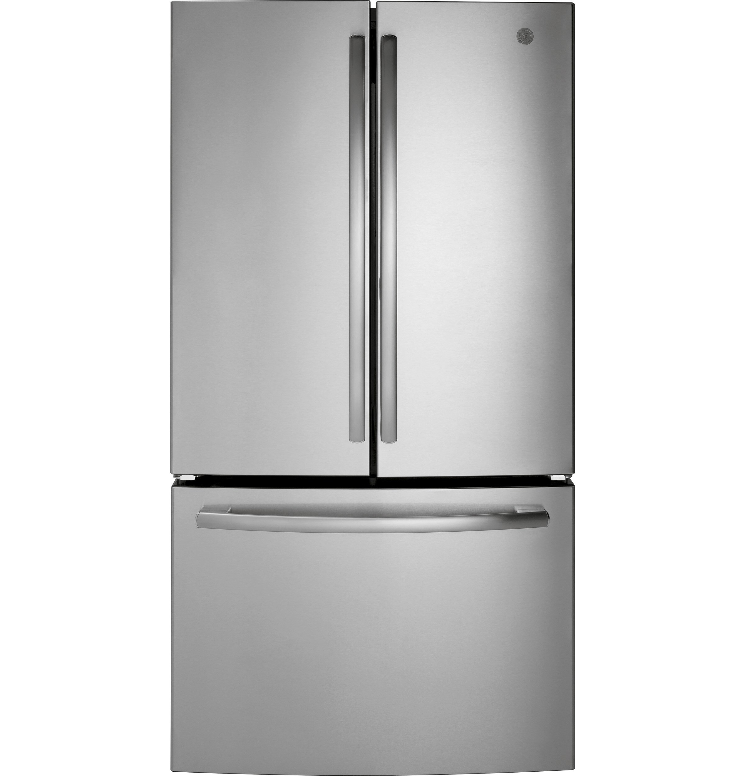 GE 27-cu ft French Door Refrigerator with Ice Maker and Water dispenser (Fingerprint-resistant Stainless Steel) ENERGY STAR
