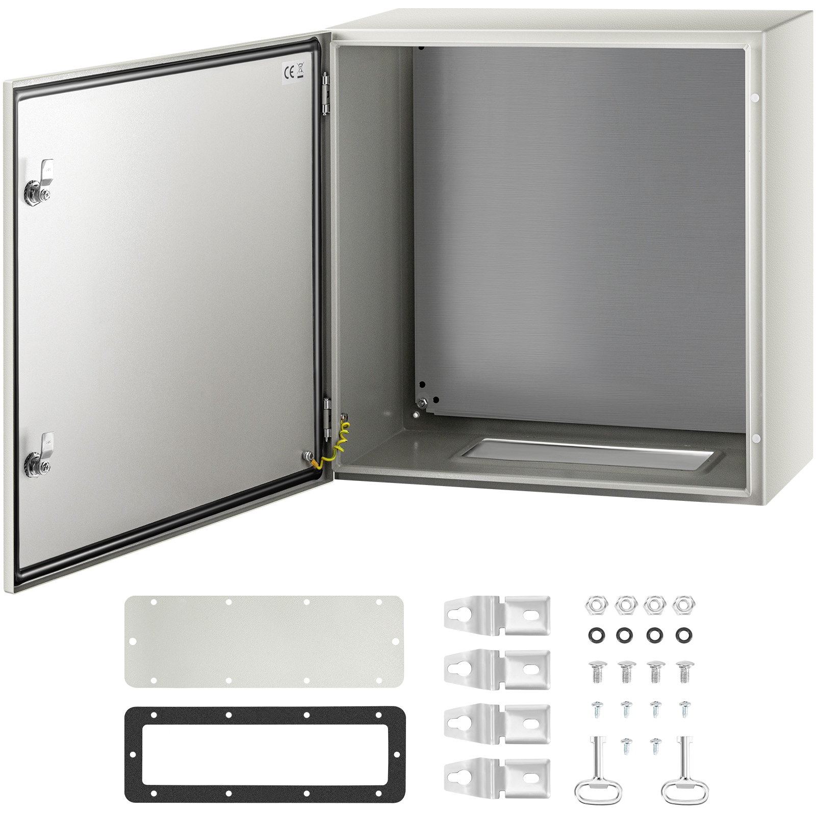 VEVOR SCDQXJSTCFS600104V0 NEMA Metal Case  24x24x12in NEMA 4X Metal Electric Enclosure  IP66 Water and Dust Resistant  Suitable for Both Outdoor and Indoor Use  Includes Mounting Plate