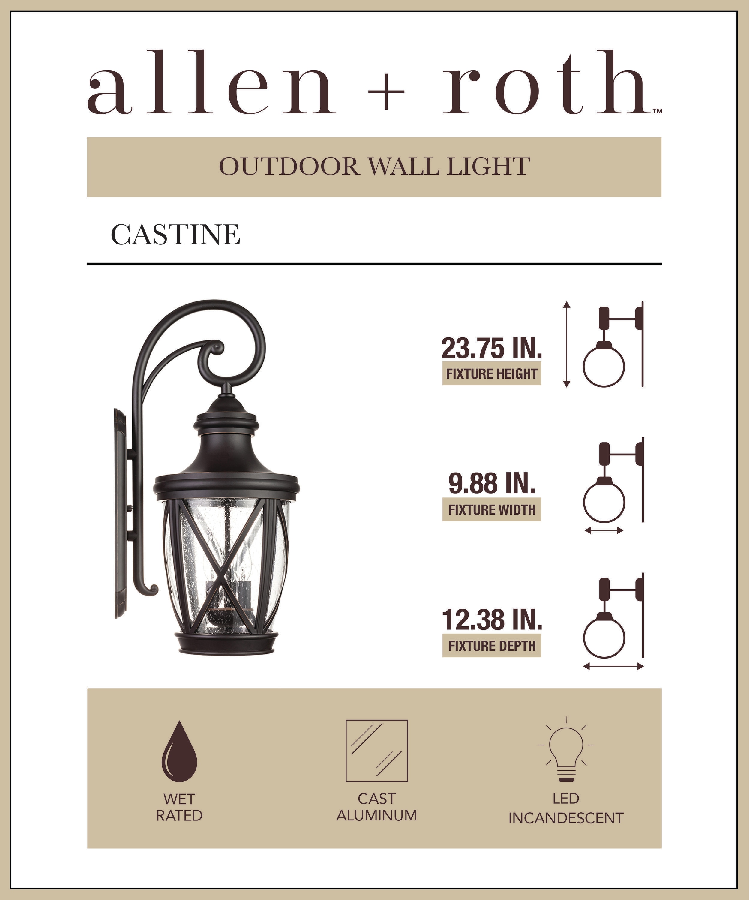 allen + roth 41992 Outdoor-Wall-Lighting - View #6