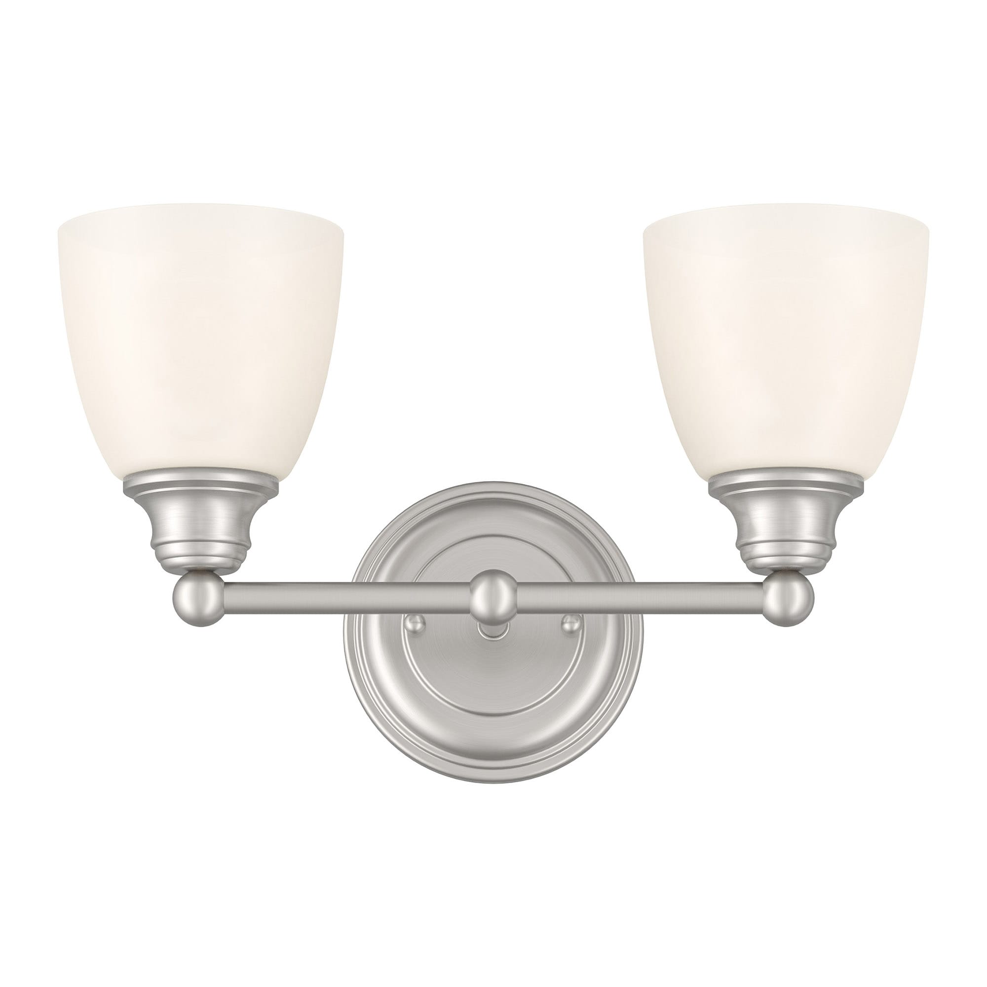 Livex Lighting Somerville 15-in 2-Light Brushed Nickel Traditional ...