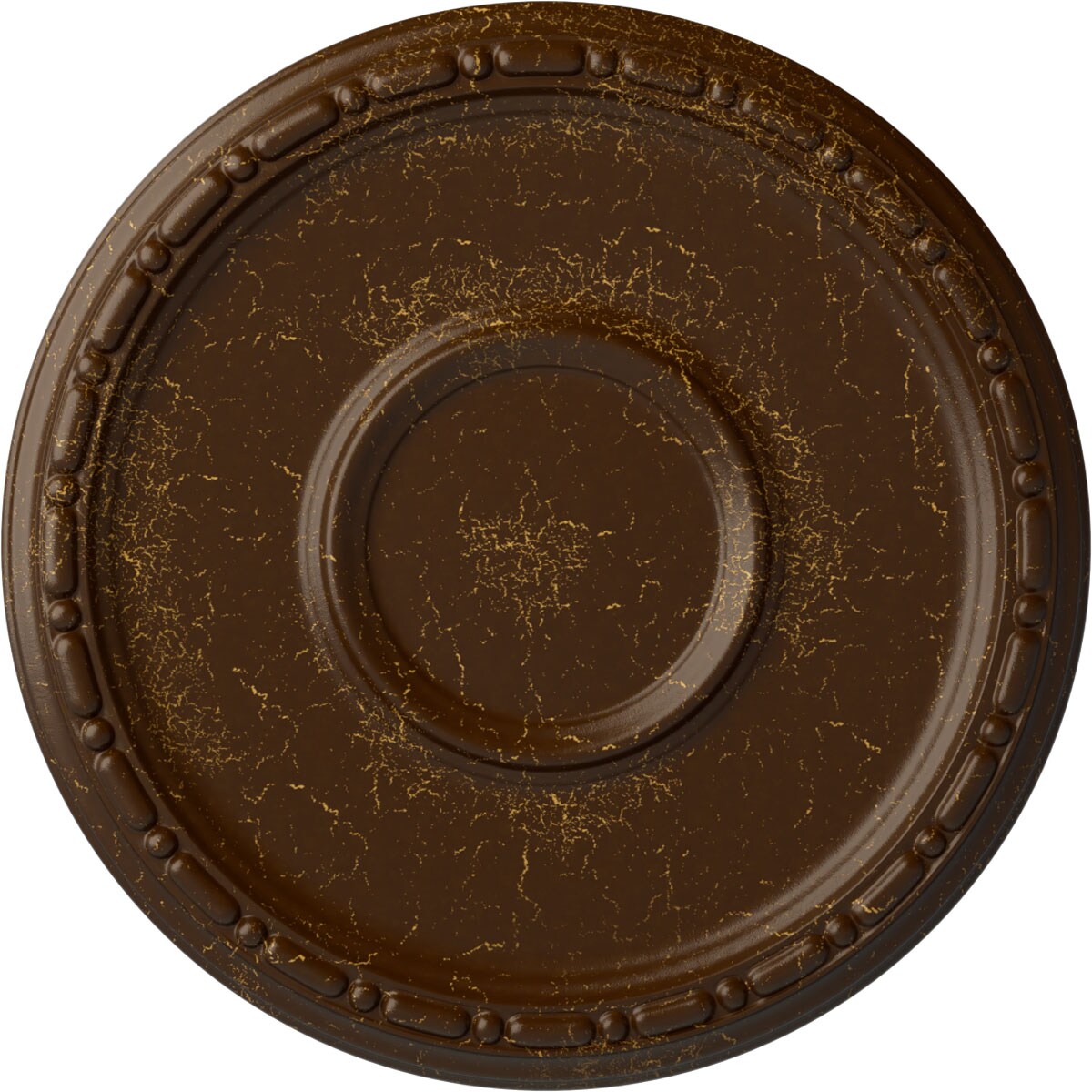 Ekena Millwork CM16MDRBC Medea 16.5-in W x 16.5-in L Painted Root Beer Crackle Polyurethane Whole Ceiling Medallion