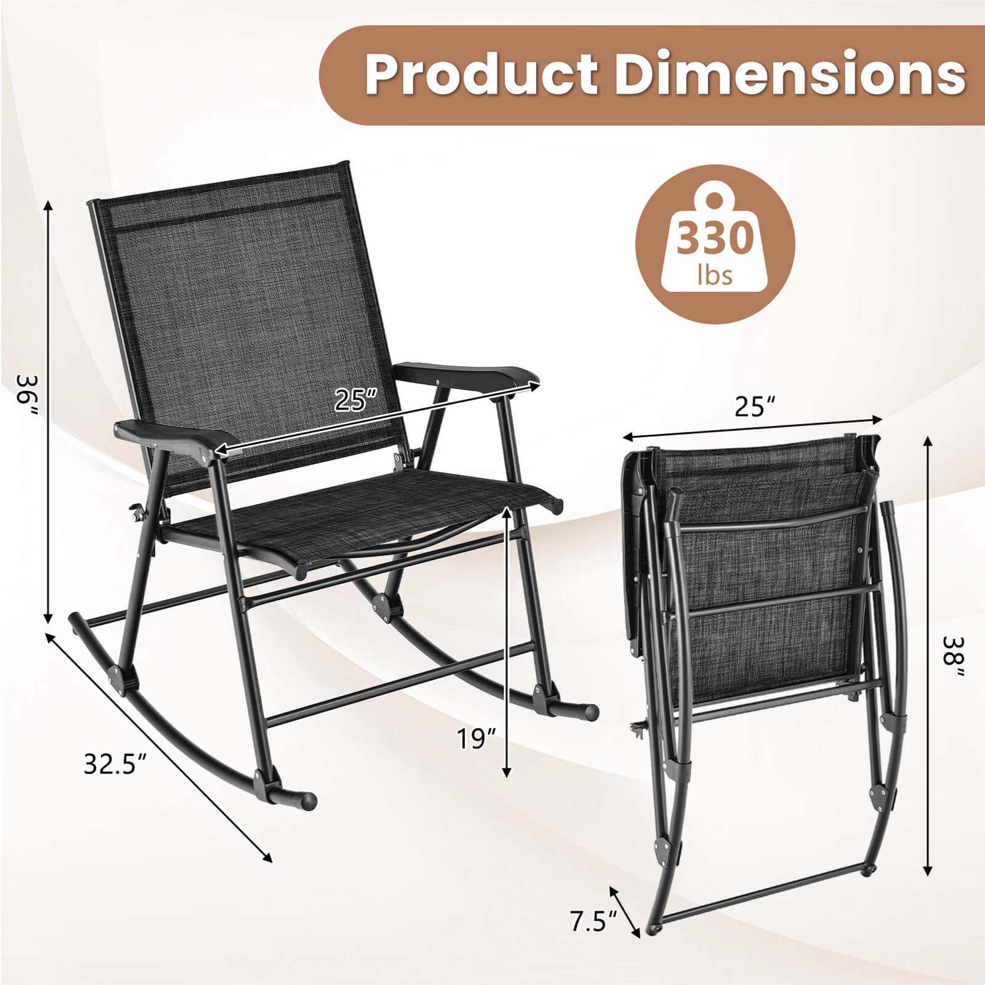 Costway HCST05405 Patio-Chairs - View #2