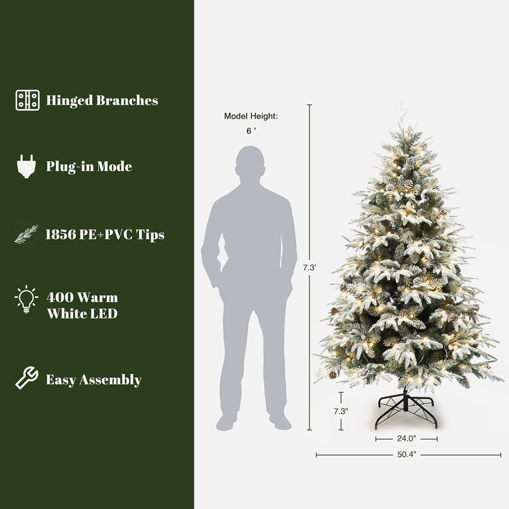 LuxenHome WHAP2519 Artificial-Christmas-Trees - View #2