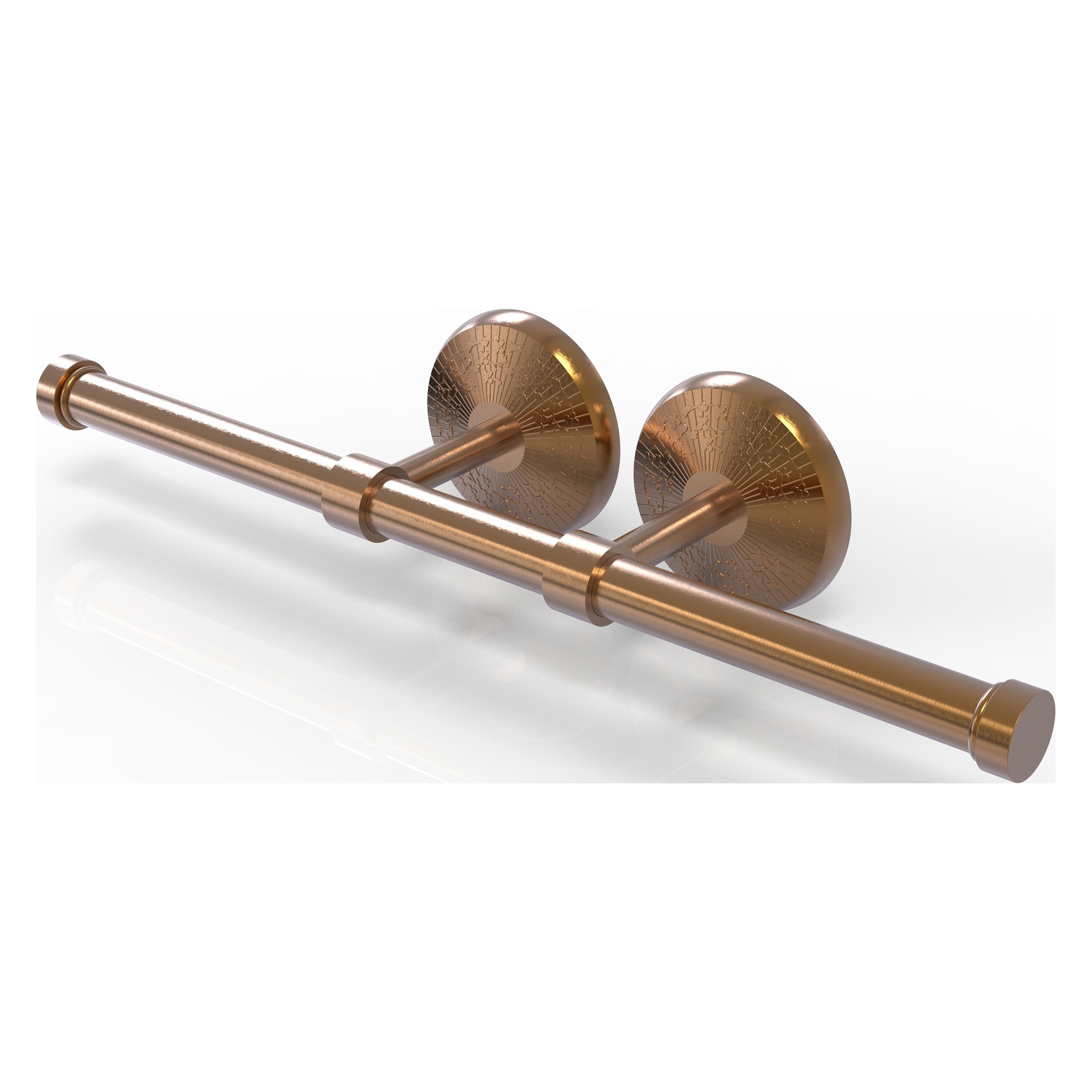 Allied Brass MC-24-2-BBR Monte Carlo Brushed Bronze Wall mount Double post Toilet Paper Holder 2 -Rolls with Storage