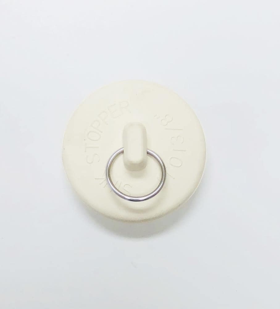 1-3/8 in. Rubber Drain Stopper in White (1 per Card) - Danco