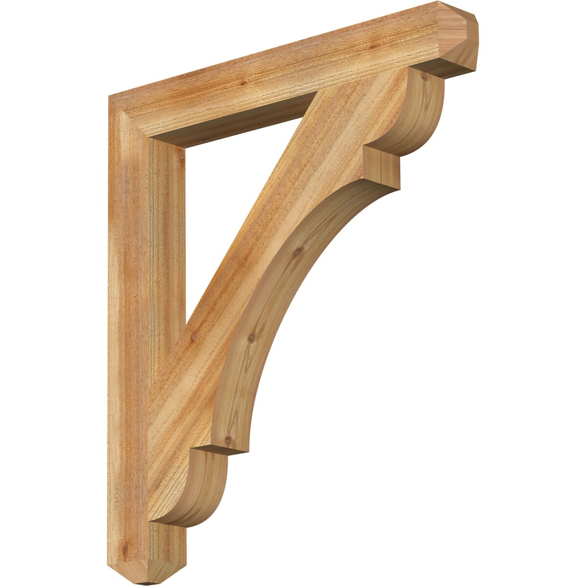 Ekena Millwork BKT04X32X36OLY04RWR Olympic craftsman rough sawn 4-in x 32-in x 36-in Western red cedar Brown Wood Standard bracket