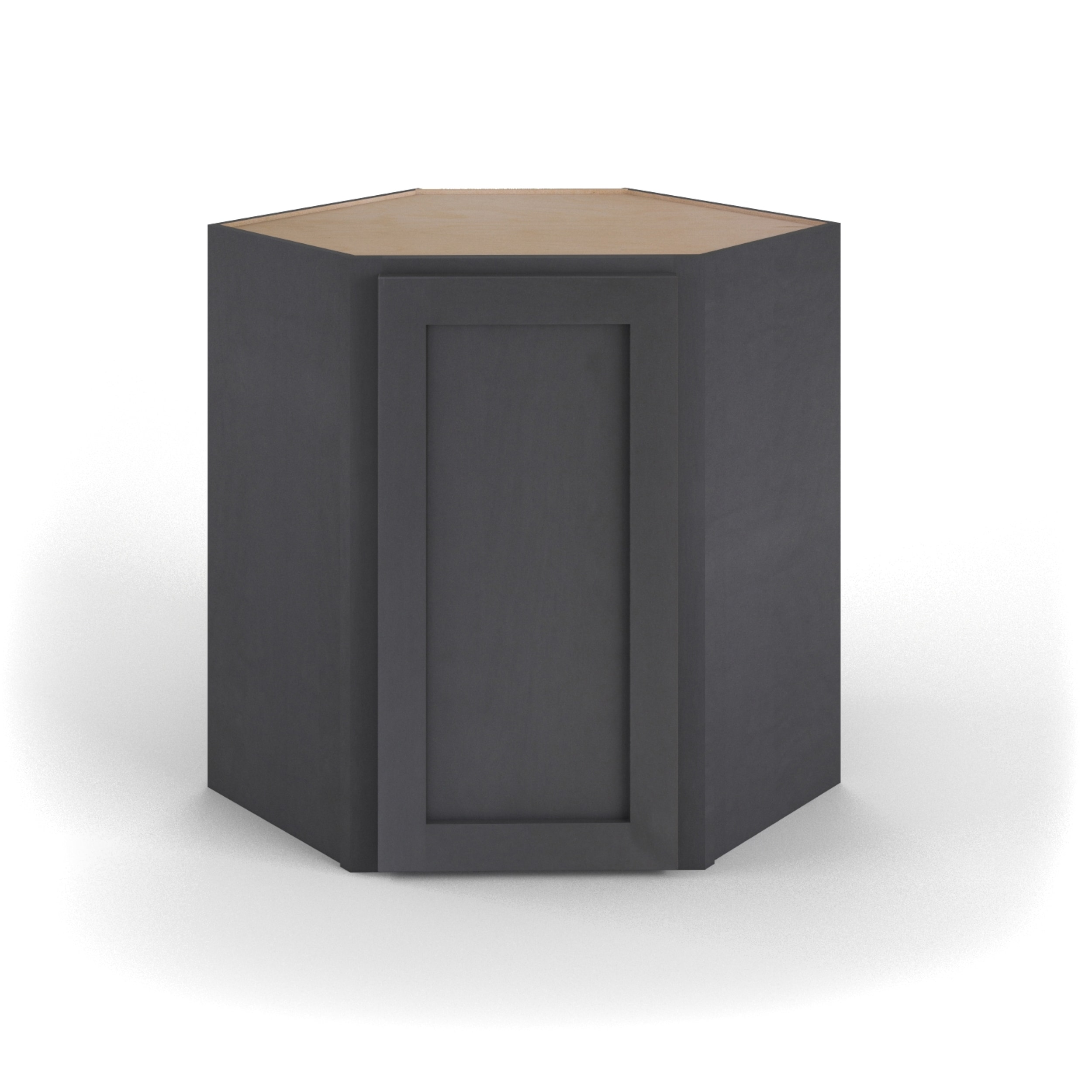 Valleywood Cabinetry 27-in W x 42-in H x 27-in D Ideal Gray Birch Diagonal Corner Wall Ready To Assemble Plywood Cabinet (Flat Panel Shaker Style)
