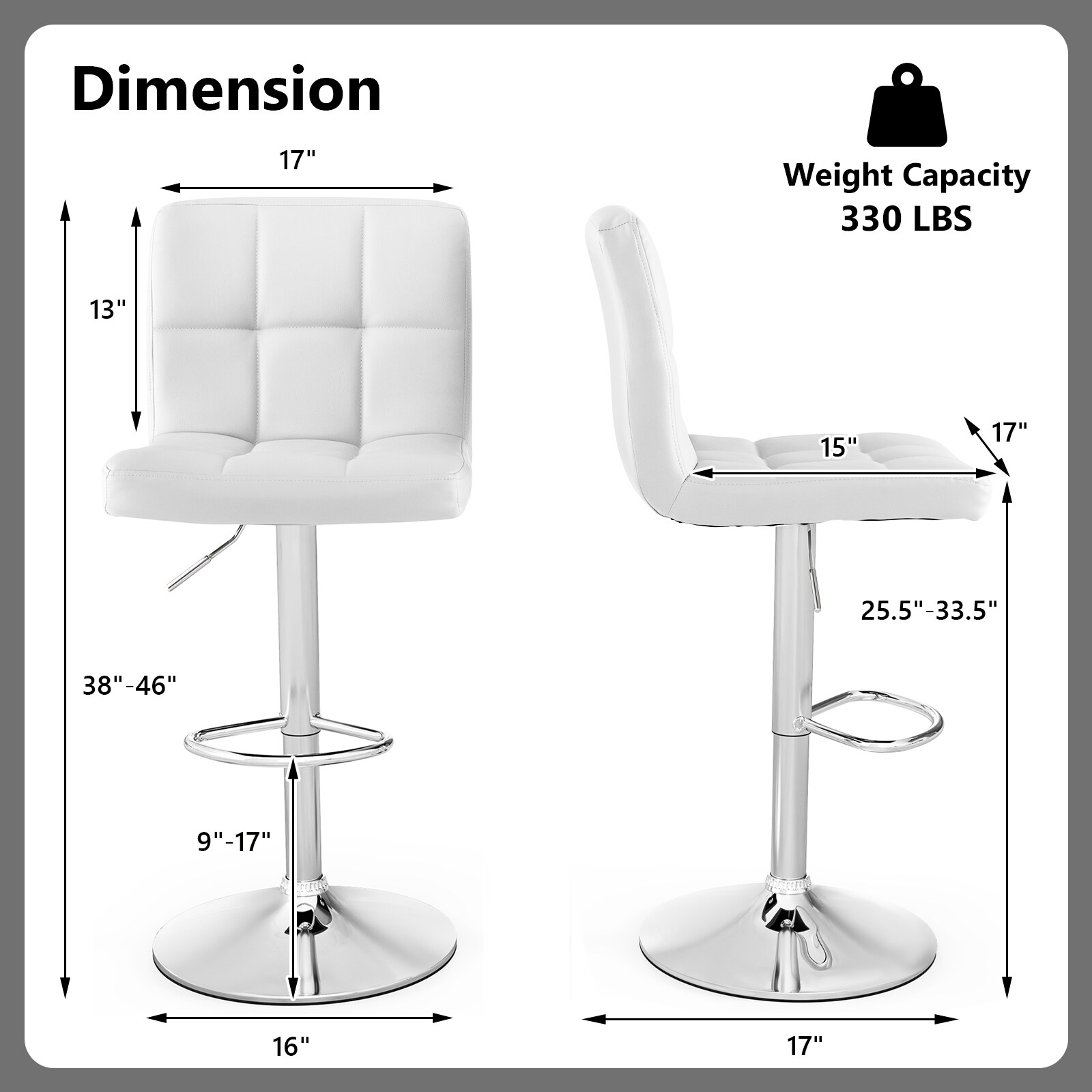 Slickblue D-CO-1-HW29466WH stools - View #5