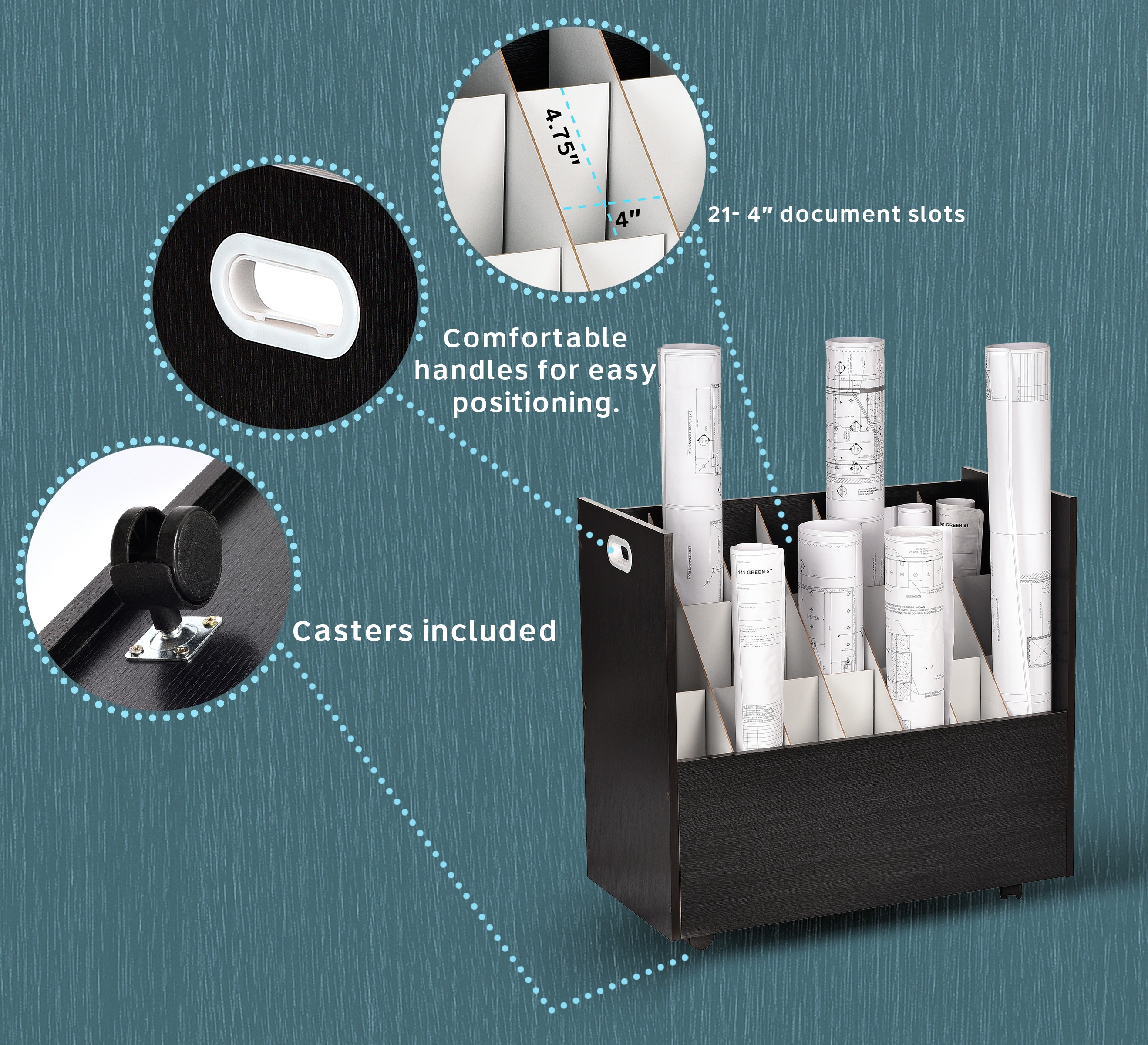 AdirOffice 625-BLK-KIT1 Office-Accessories - View #2