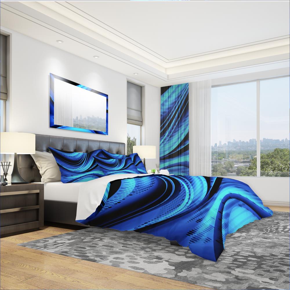 Designart BED3056-T 3-Piece Black Twin Duvet Cover Set