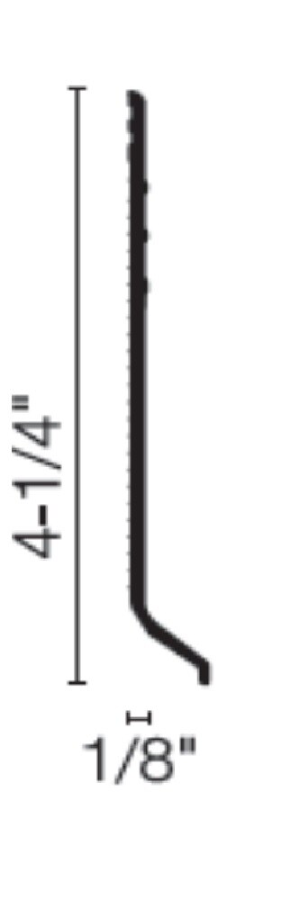 Flexco Merit Base Sculpture Light Gray 0.125-in T x 4.25-in W x 480-in L Vinyl Wall Base