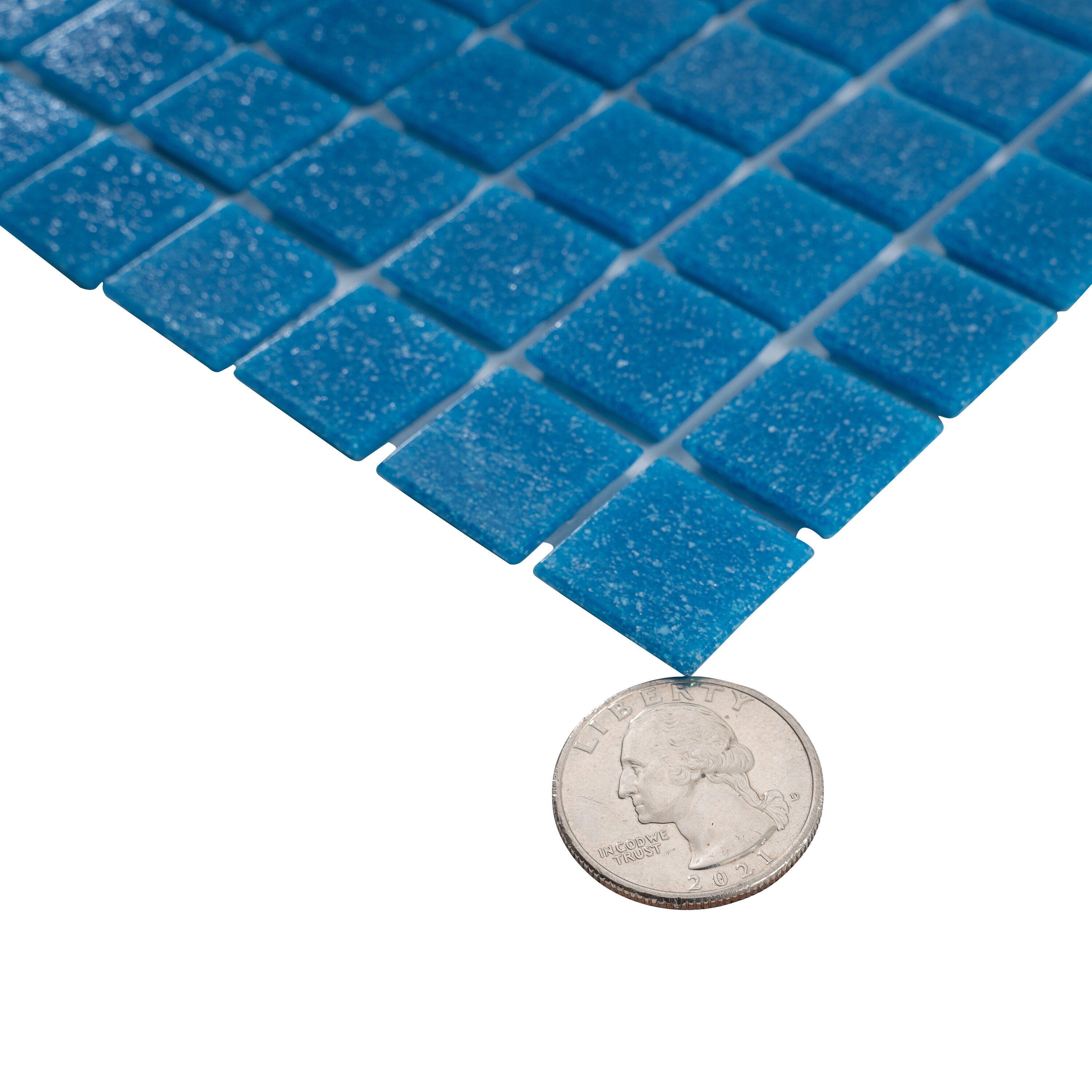 Apollo Tile Dune Azure Blue 12-in x 12-in Glossy Glass Uniform Squares Floor and Wall Tile (20-sq. ft/ Carton)