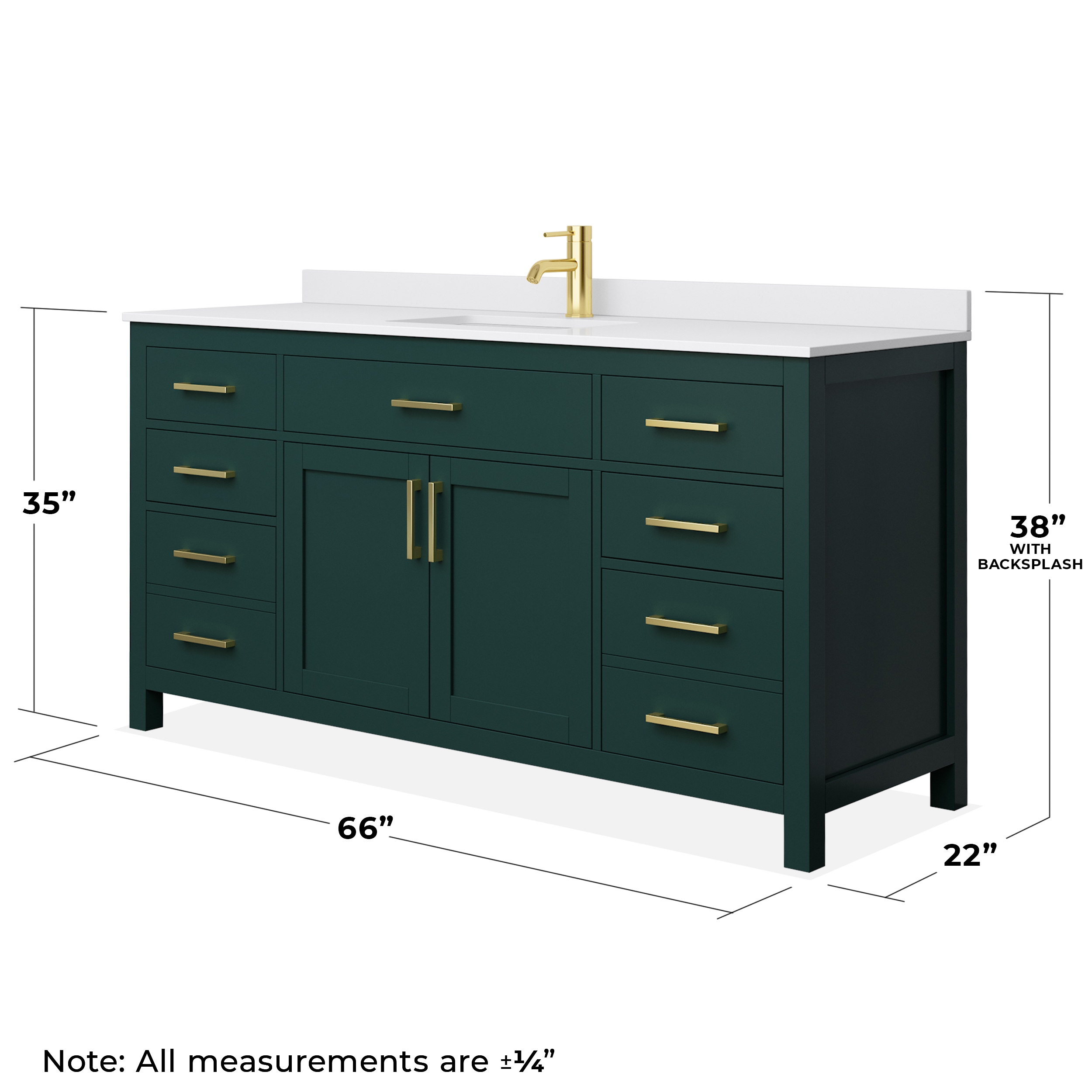 Wyndham Collection WCG242466SGDWCUNSMXX Bath-Vanity-Combo - View #5