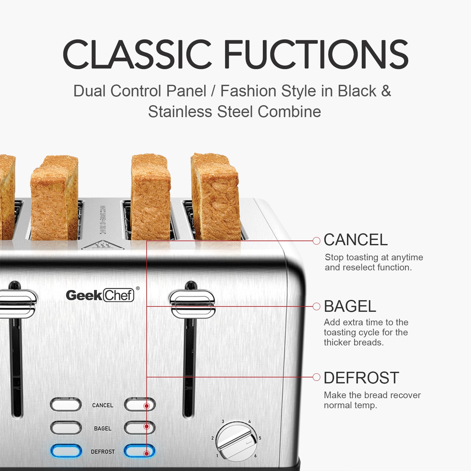 CASAINC WFCGBKB-1A toasters - View #4
