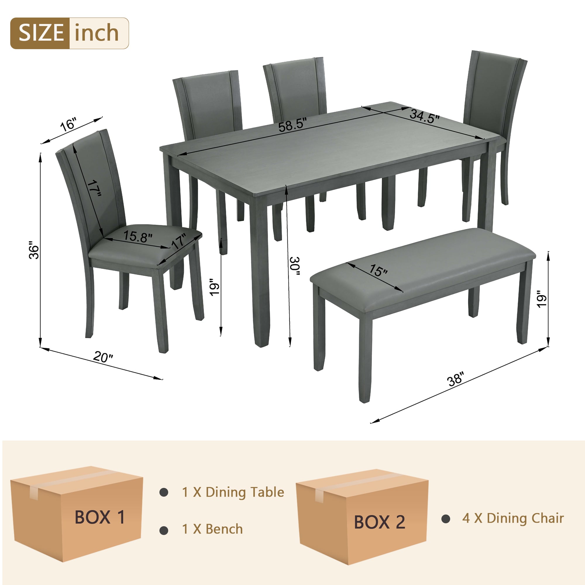 SINOFURN SYA330114GY Dining-Sets - View #9