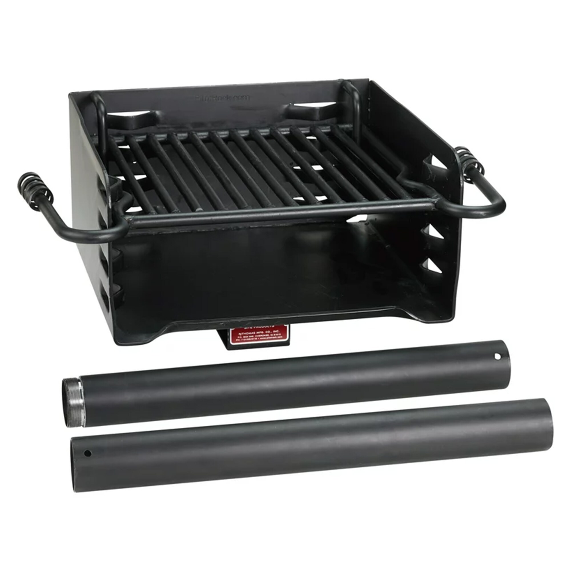 Heavy duty park style charcoal outlet grill