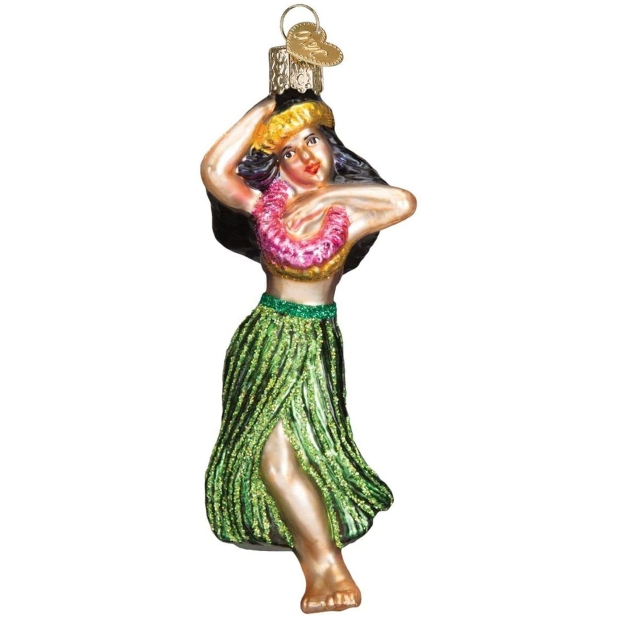 Old World Christmas 729343101945 Blown Glass Ornament for Christmas Tree - Hula Dancer