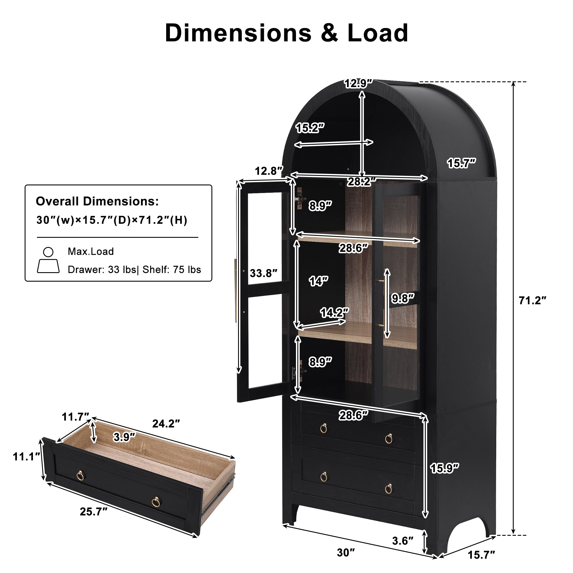 ModernLuxe L3P-N707P288972B Dining-Kitchen-Storarge - View #9