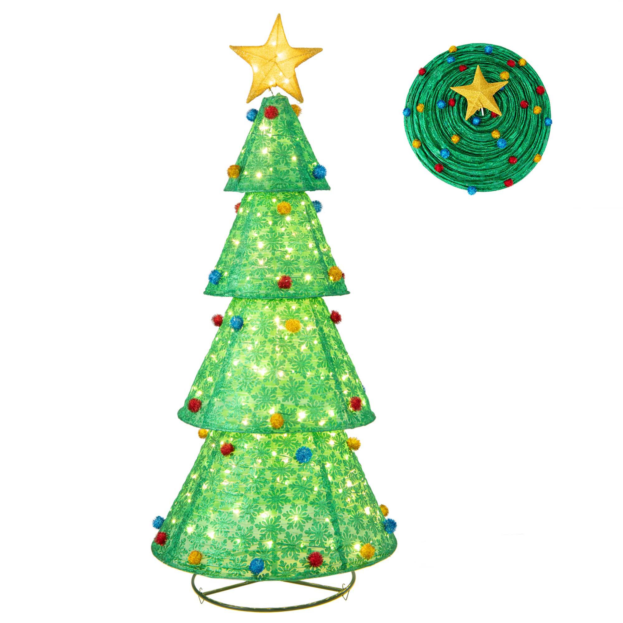 Costway LWS00730 78-in Lighted Electrical Outlet Free Standing Christmas Decor