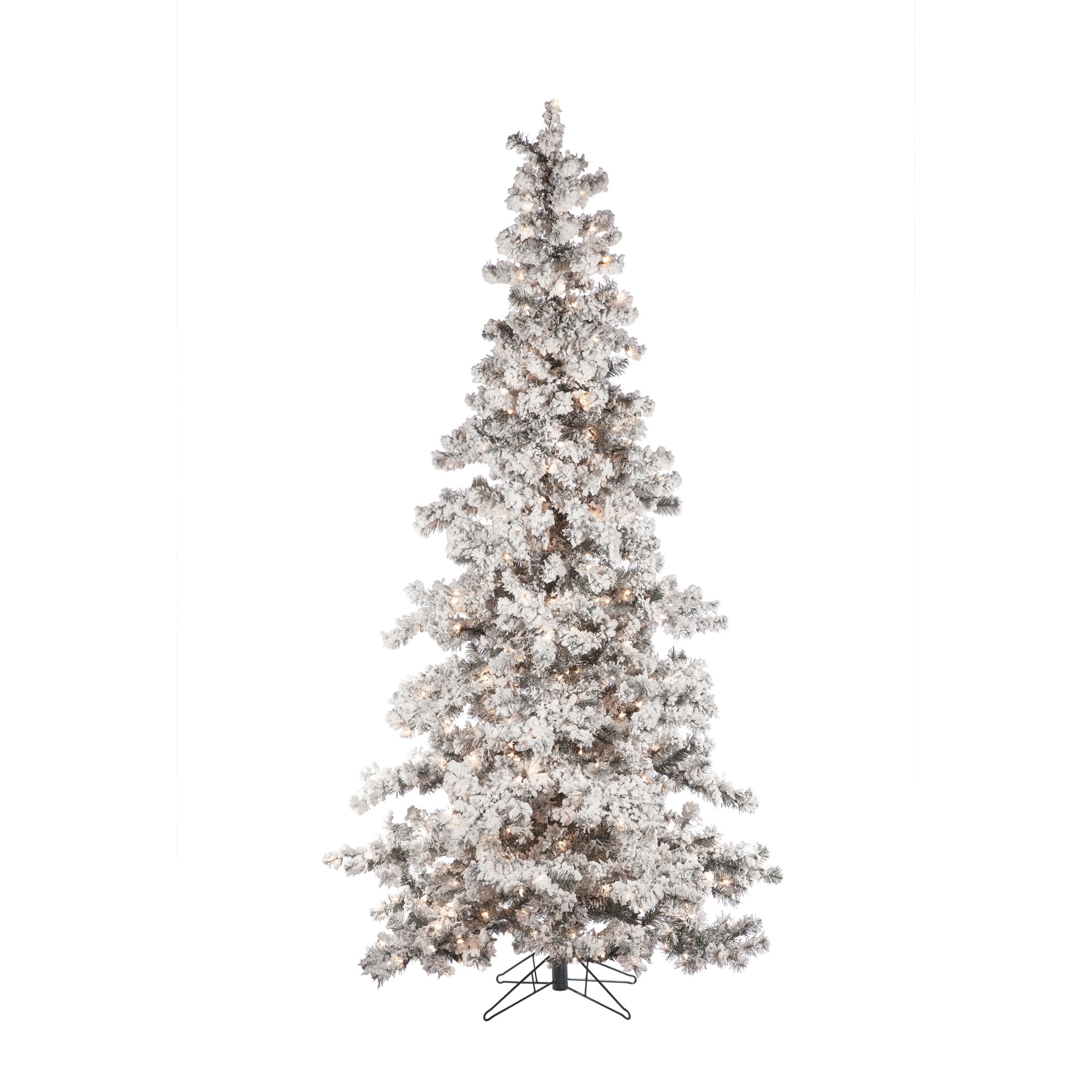 Sterling Tree Company 7.5-ft Aspen Spruce Pre-lit Flocked Artificial Christmas Tree with Incandescent Lights | 5822-75C -  5822--75C
