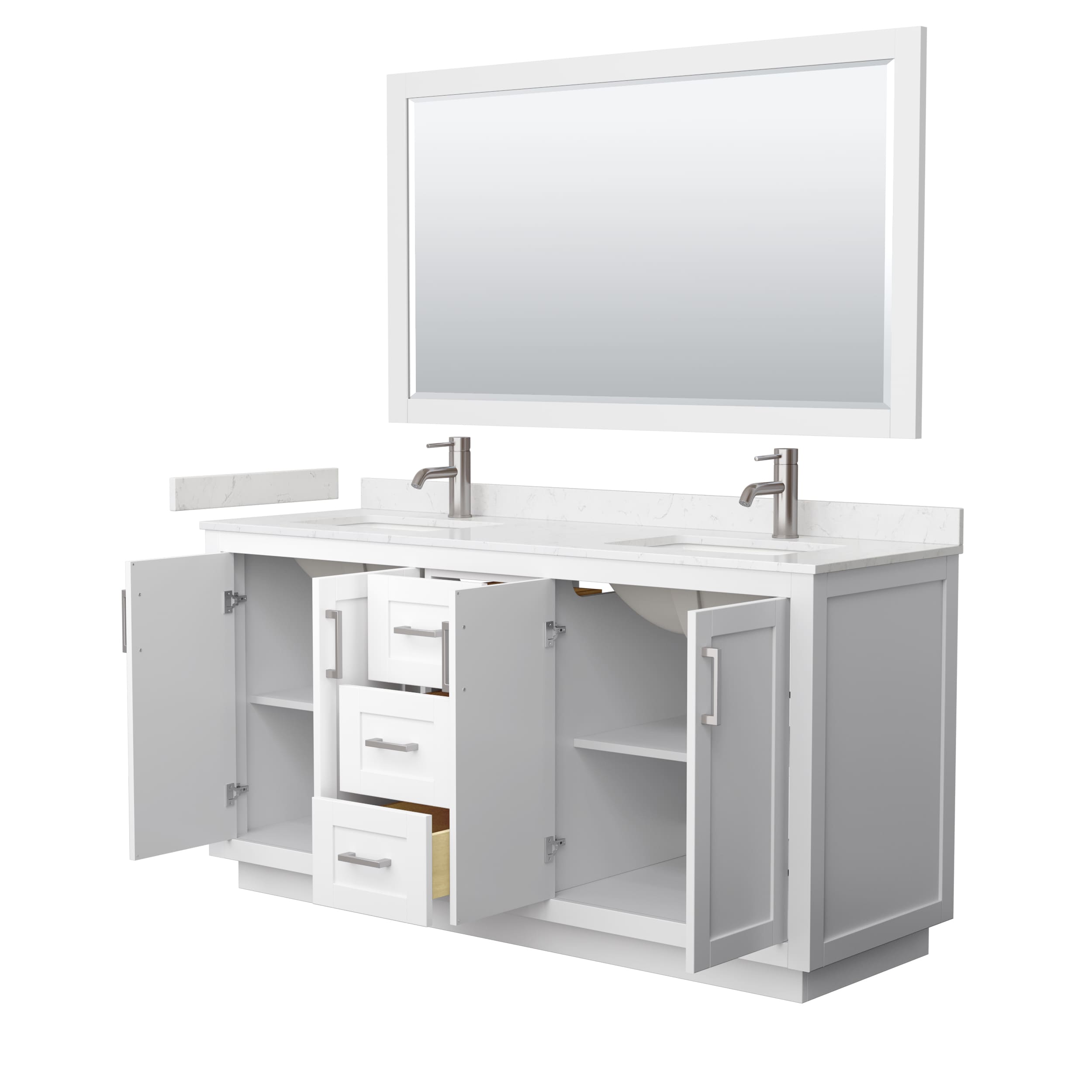 Wyndham Collection WCF292966DWHC2UNSM58 Bath-Vanity-Combo - View #3