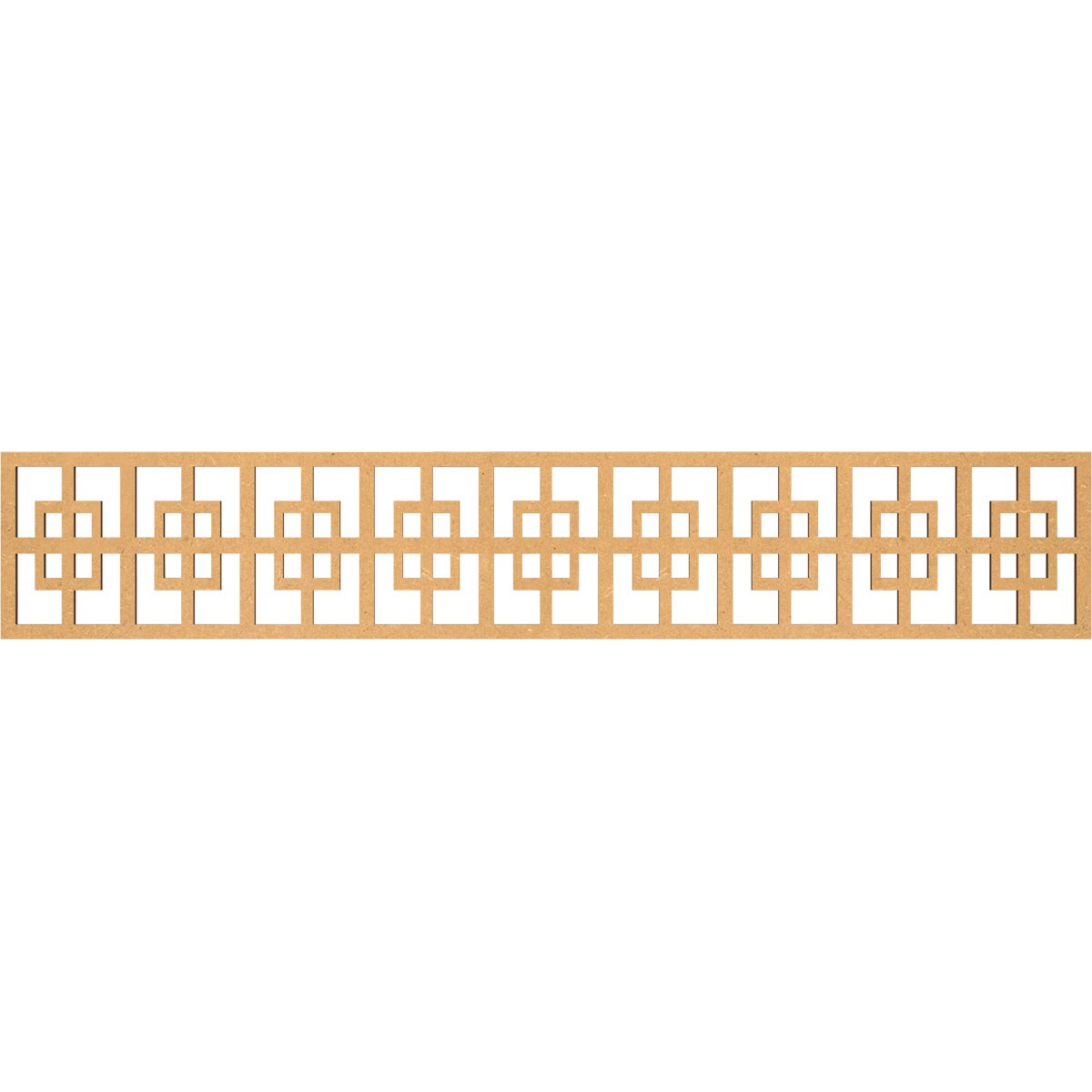 Ekena Millwork MLDA08X46CMBMF Cambridge Fretwork Flat Trim 8-in x 3.89-ft Brown Unfinished 2157760 Pierced Wall Panel Moulding