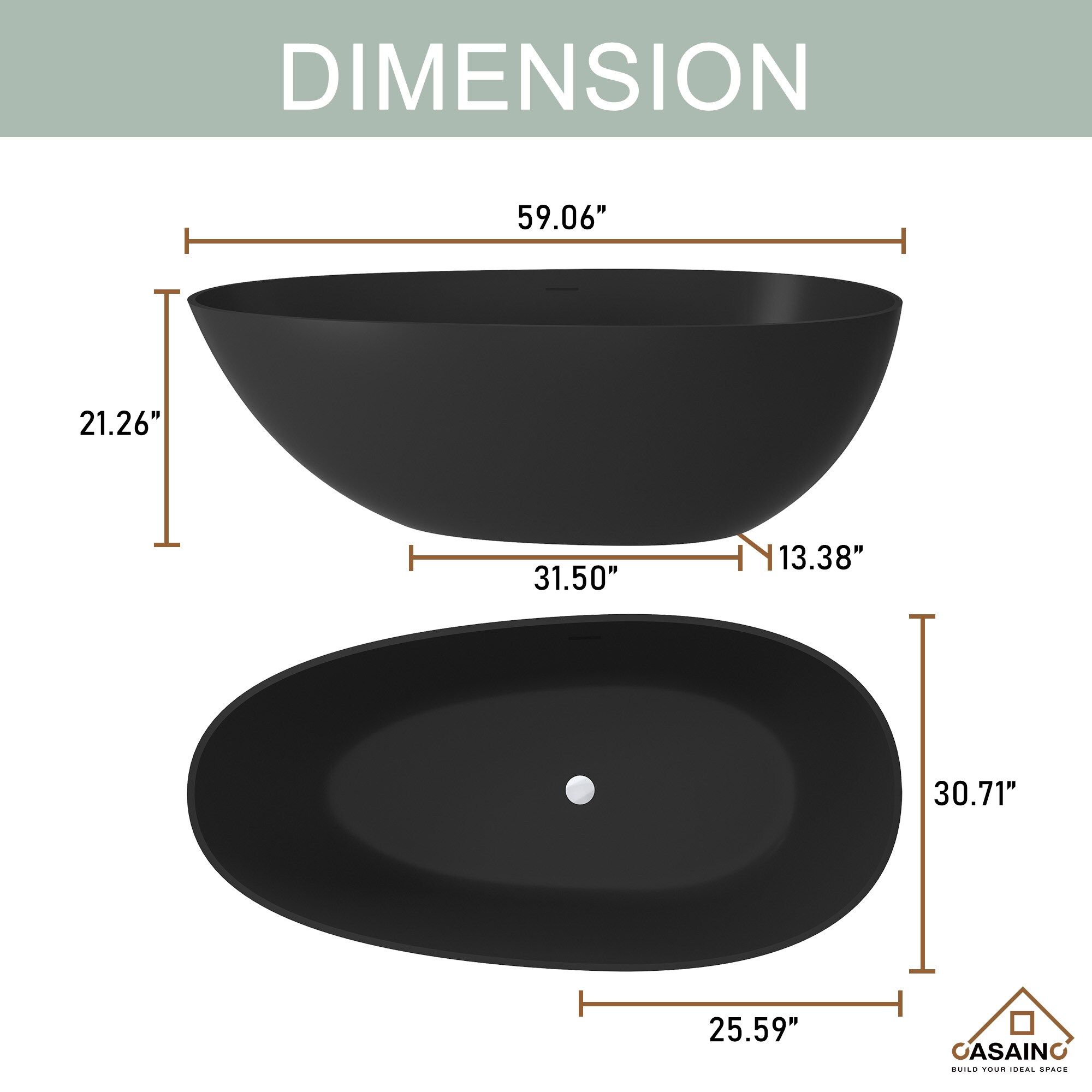 CASAINC CA-TC-8320 bathtubs - View #10